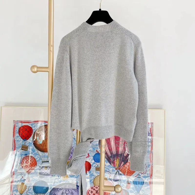 Fendi Fendi Gray Wool Blend Long Sleeve Sweater . Size M / US 6-8 / IT 42-44 - 3 Thumbnail
