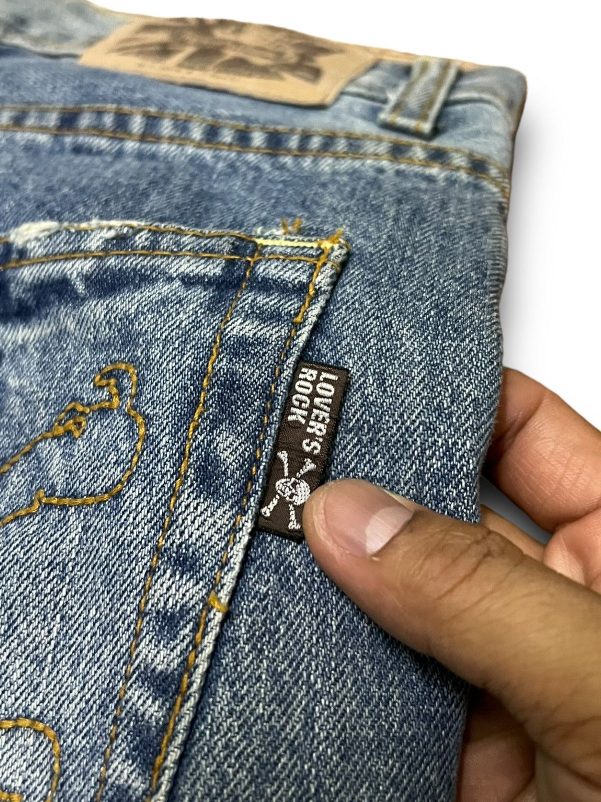 Designer × Japanese Brand SUPER LOVERS ROCK DISTRESSED JEANS JAPANESE BRAND DENIM Size US 32 / EU 48 - 23 Thumbnail