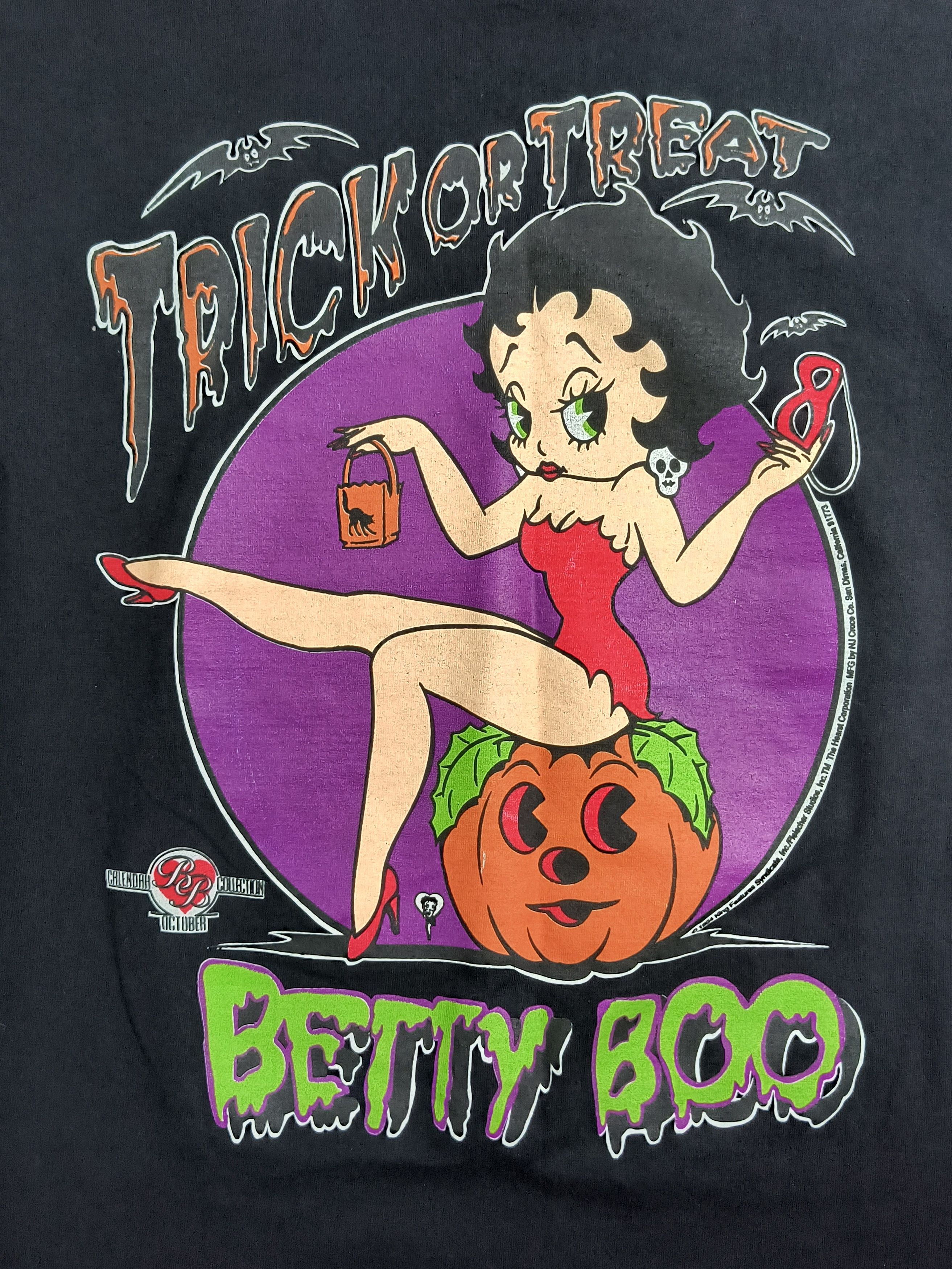 Vintage Vintage Betty Boop trick or treat 1994 tee Size US M / EU 48-50 / 2 - 1 Thumbnail