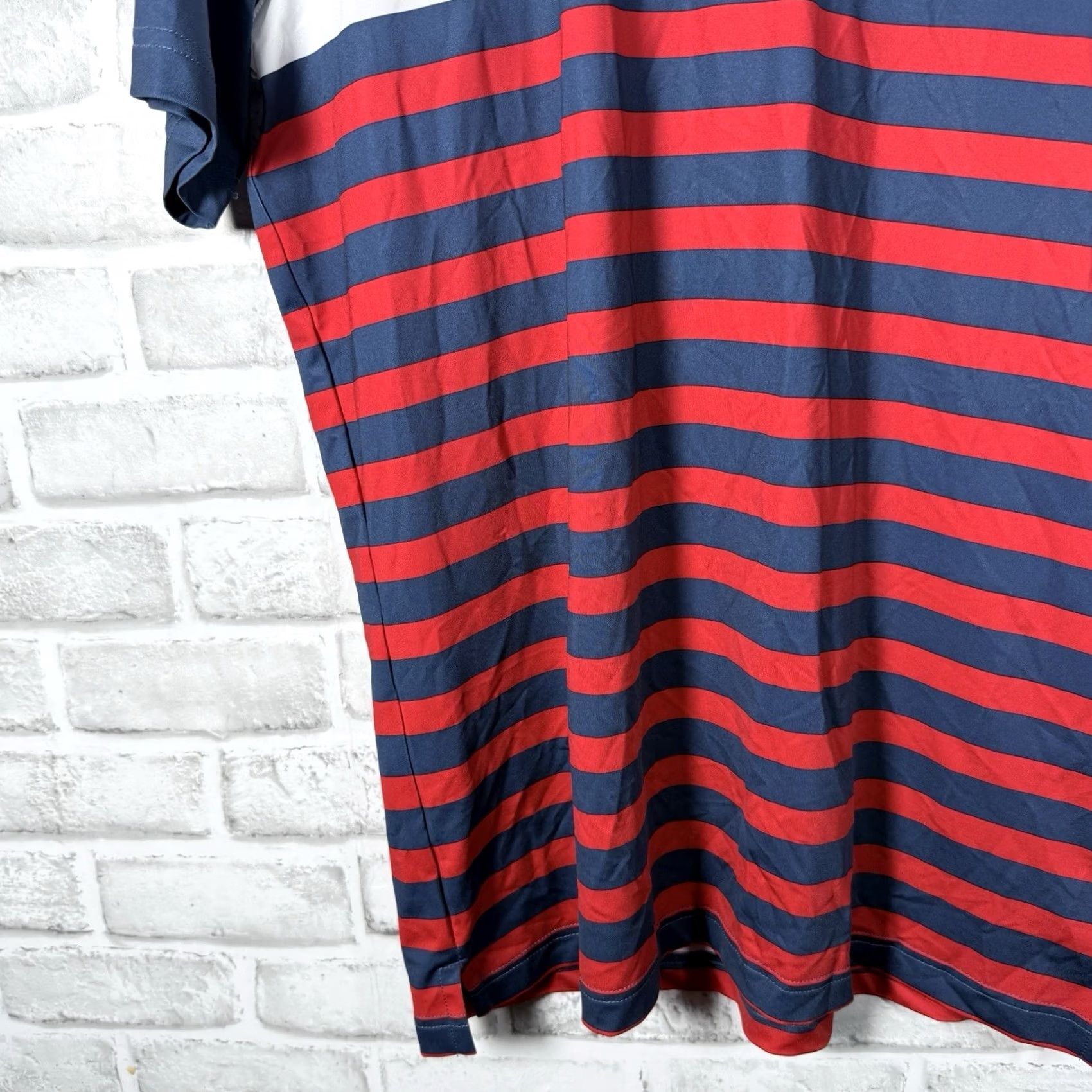 Puma NWT Puma Striped Volition AMERICA Athletic Polo Shirt Mens Size S Multicolor Striped Polo Shirt Mens S Athletic Shirt Polo Size US S / EU 44-46 / 1 - 3 Thumbnail