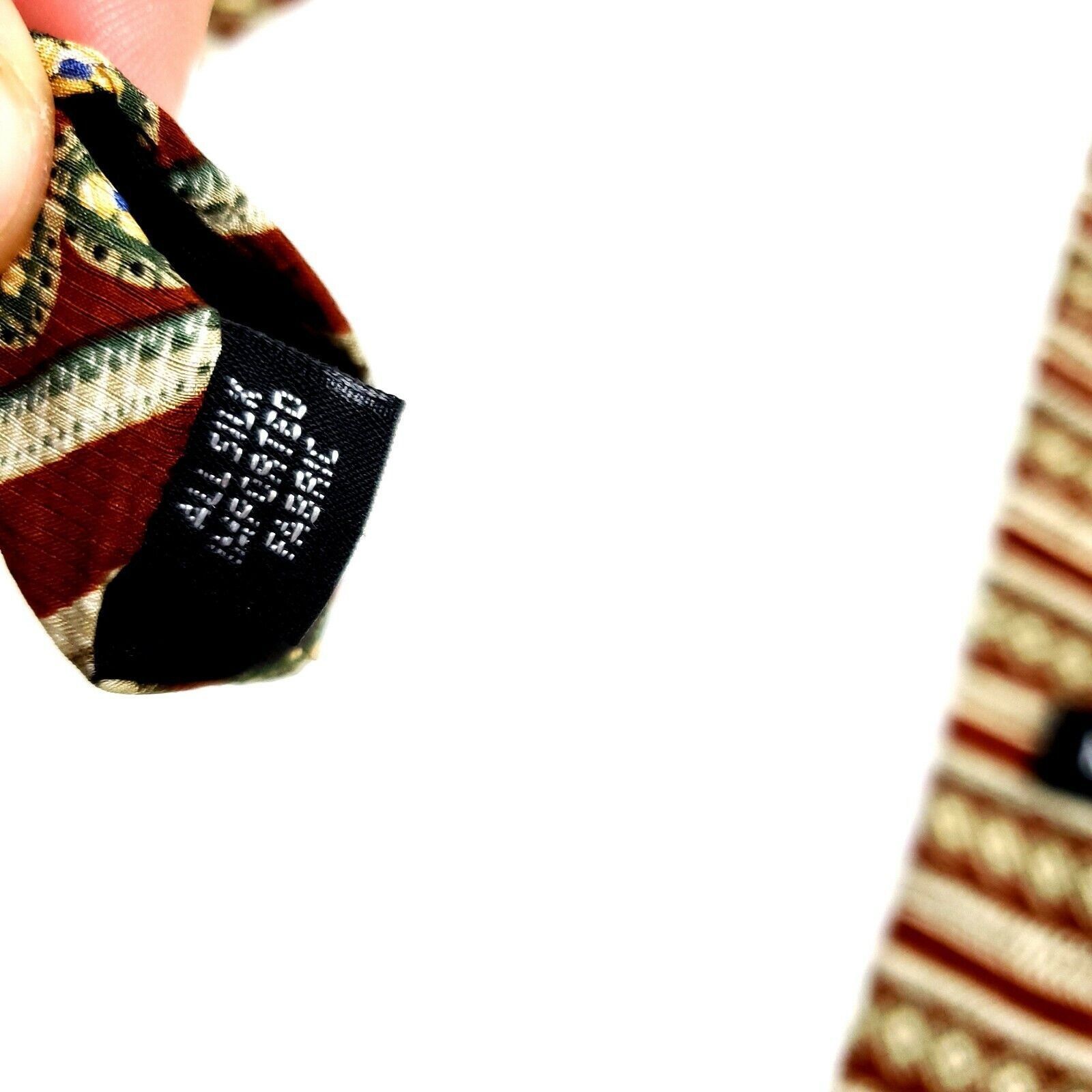 Kenneth Cole Kenneth Cole New York Silk Tie Print Brown Short Wide Size ONE SIZE - 4 Thumbnail