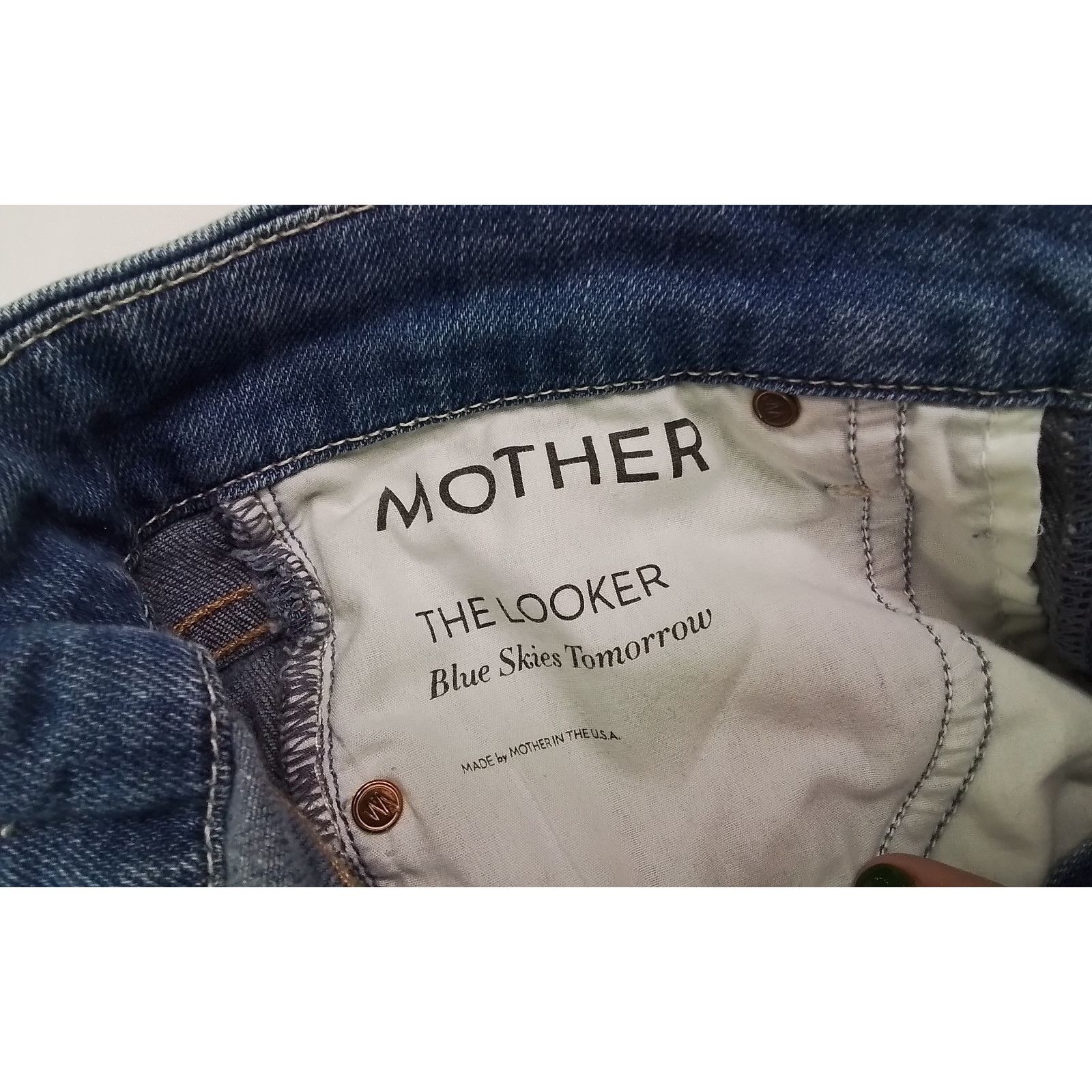 MOTHER Mother Denim Jeans The Looker Women's 28 Skinny Light Wash Size 28" / US 6 / IT 42 - 10 Thumbnail