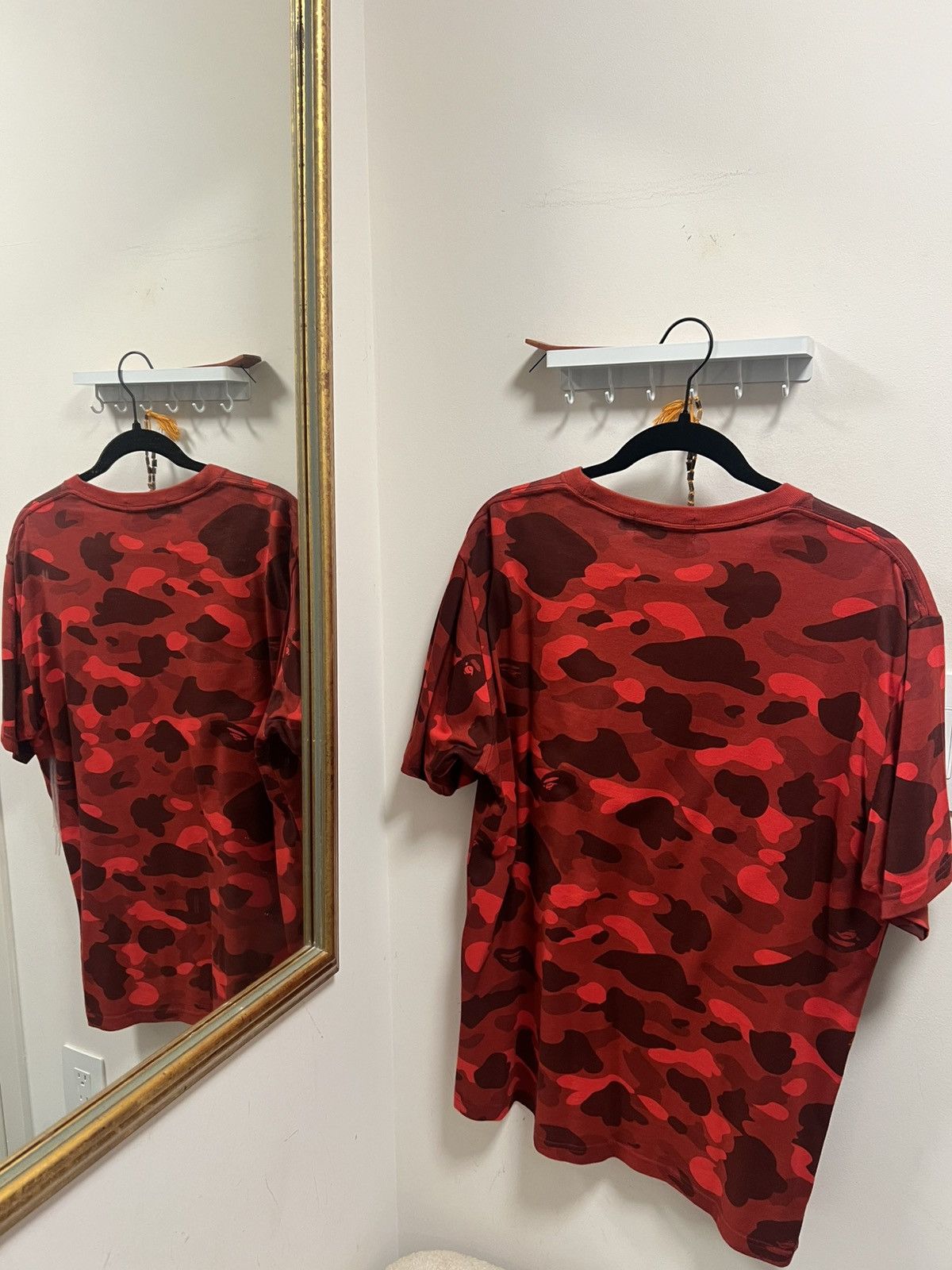 Bape Bape Red Color Camo Tee Size US L / EU 52-54 / 3 - 2 Thumbnail