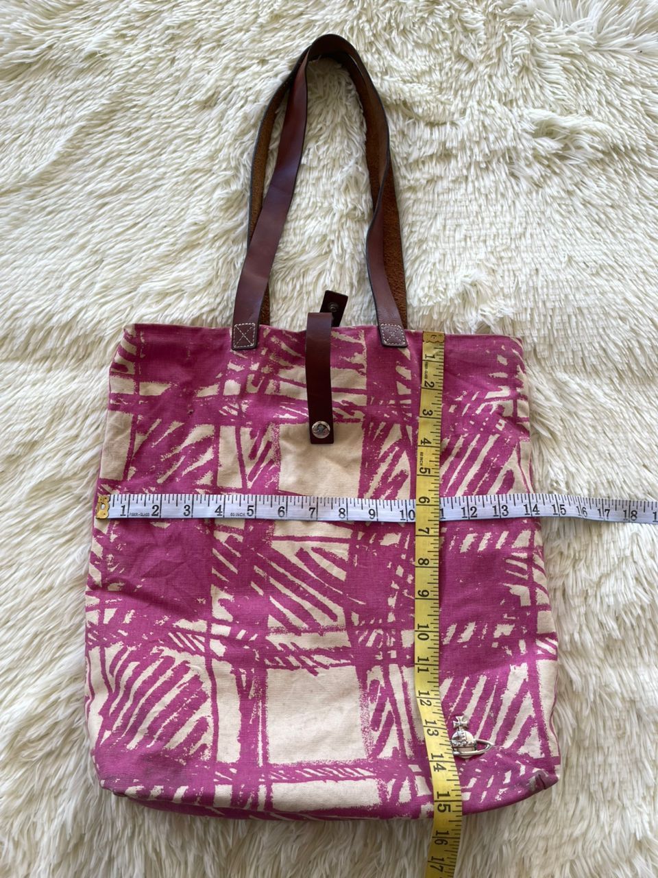 Designer × Vivienne Westwood Vivienne Westwood Marina Check Pattern Auve Tote Bag Size ONE SIZE - 16 Thumbnail