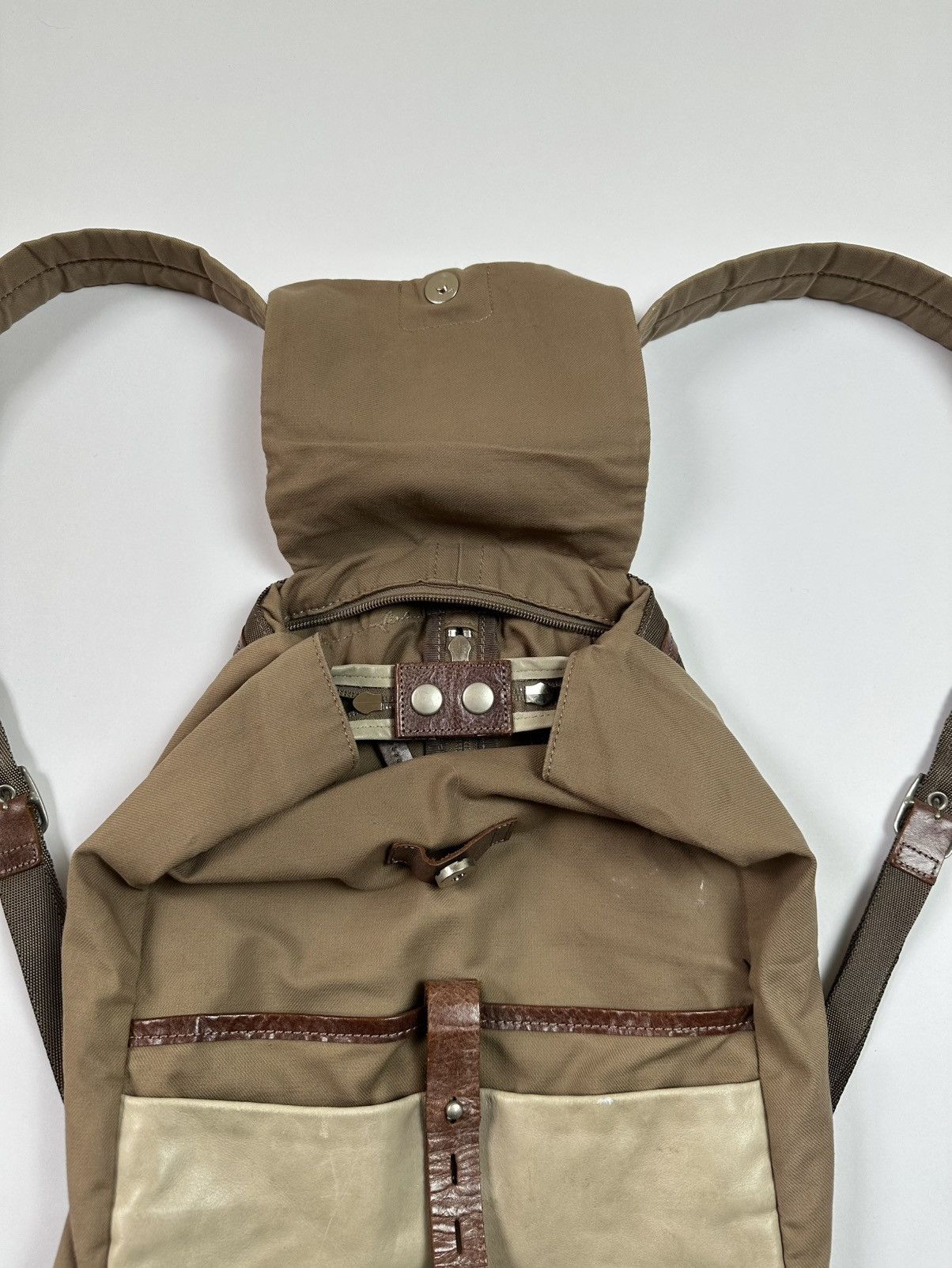 Y's Y’saccs Vintage Beige Backpack Japan Yohji Yamamoto Size ONE SIZE - 2 Thumbnail