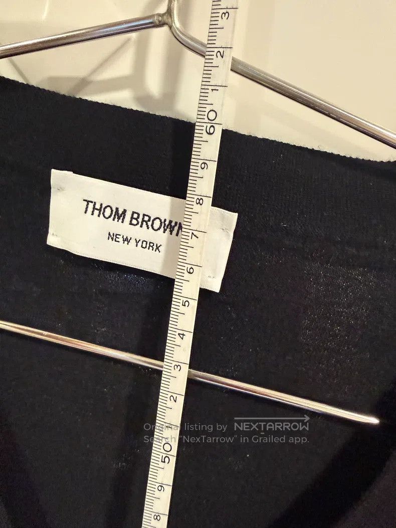 Thom Browne Black four-striped wool cardigan