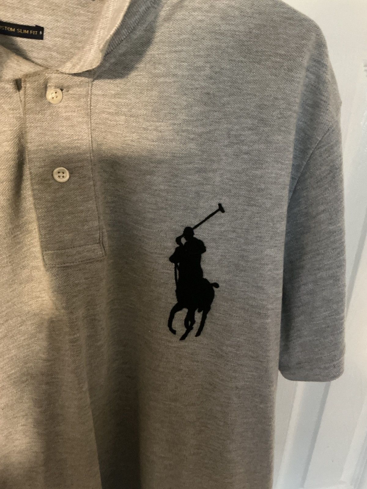 Ralph Lauren Polo Ralph Lauren Custom Slim Fit Grey Polo Shirt Xl Size US XL / EU 56 / 4 - 2 Thumbnail