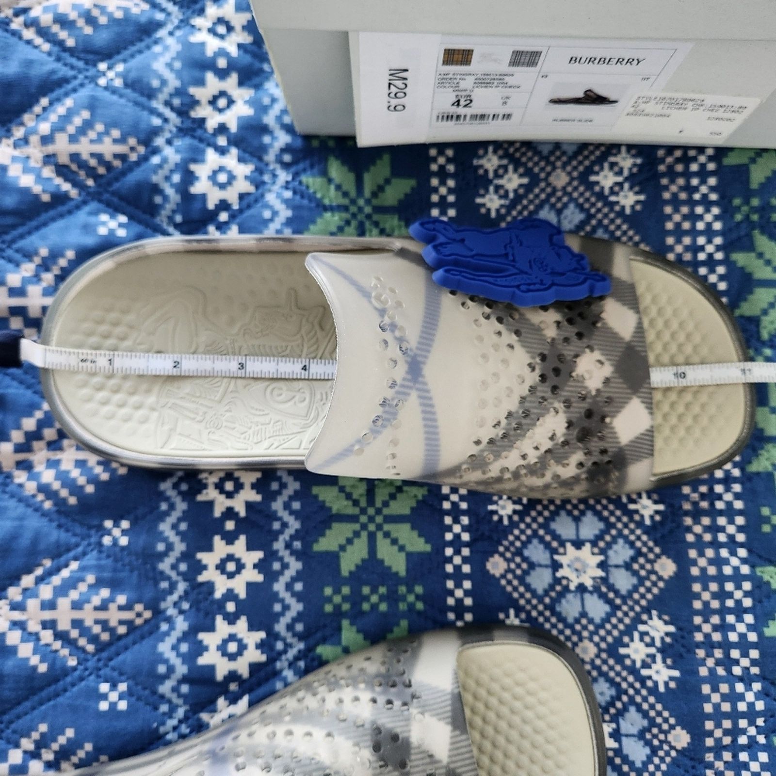 Burberry Authentic Burberry Stingray Check Slide Sandals 42 Unisex Size US 9 / EU 42 - 11 Thumbnail