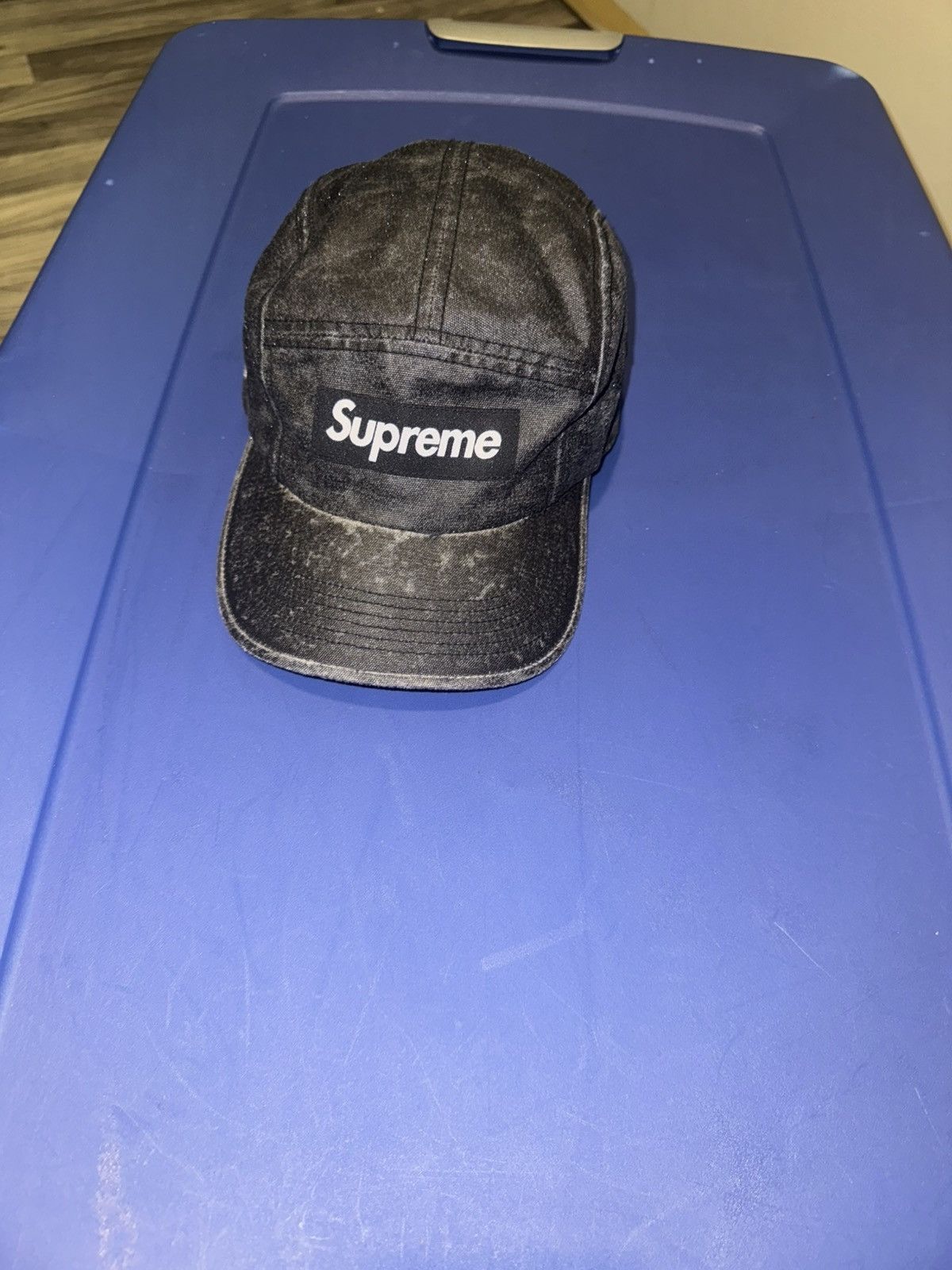 Supreme 2024 Supreme Coated Denim Cap ‘Black’ Size ONE SIZE - 7 Thumbnail