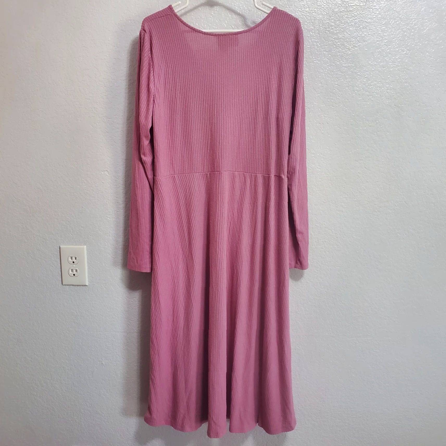 Anthropologie Anthropologie Saturday Sunday Dress Women XL Mauve Ruched Ribbed Stretchy Casual Size XL / US 12-14 / IT 48-50 - 2 Thumbnail