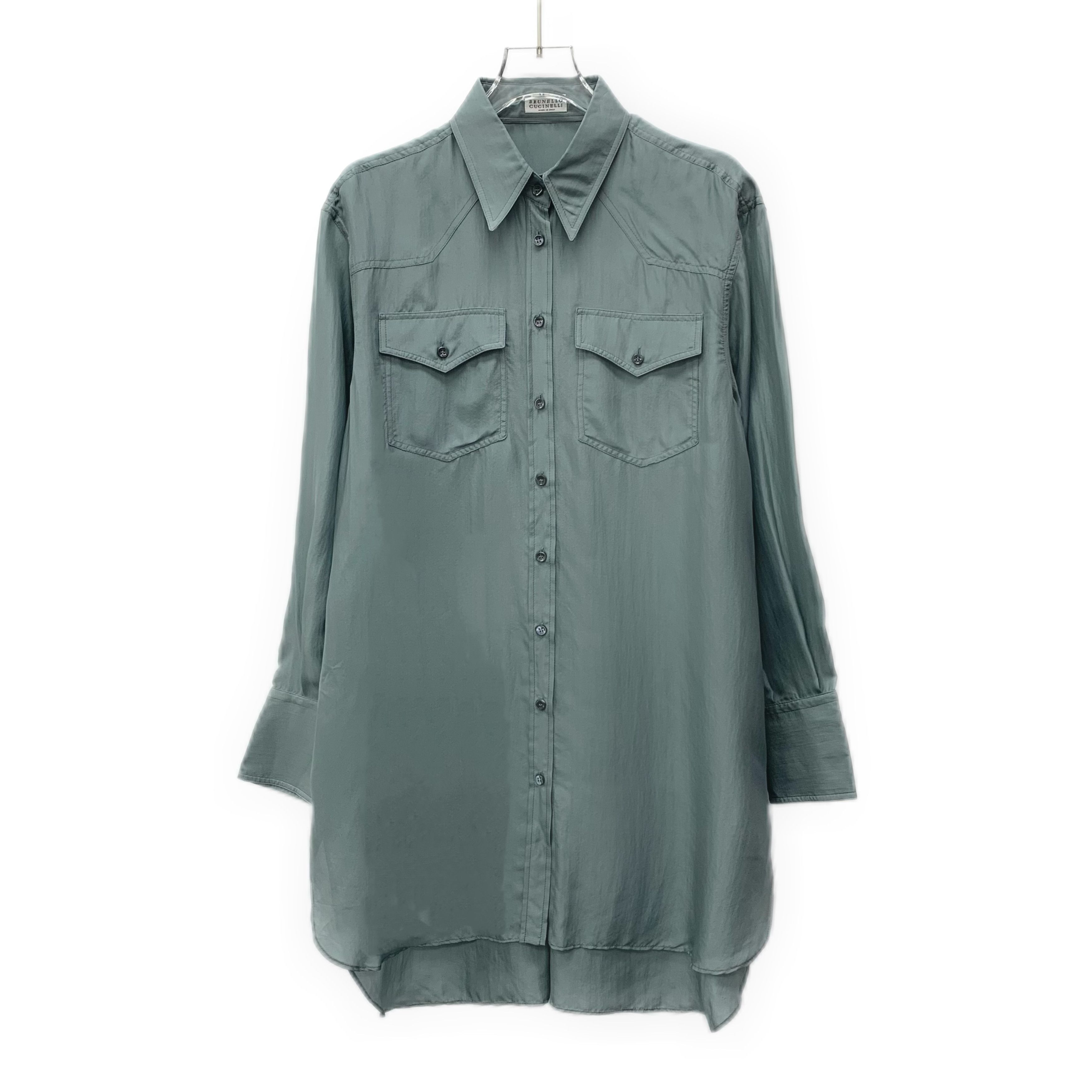 Brunello Cucinelli CM0216 Brunello Cucinelli Womens Oversized Button-Up Shirt Size S / US 4 / IT 40 - 1 Thumbnail