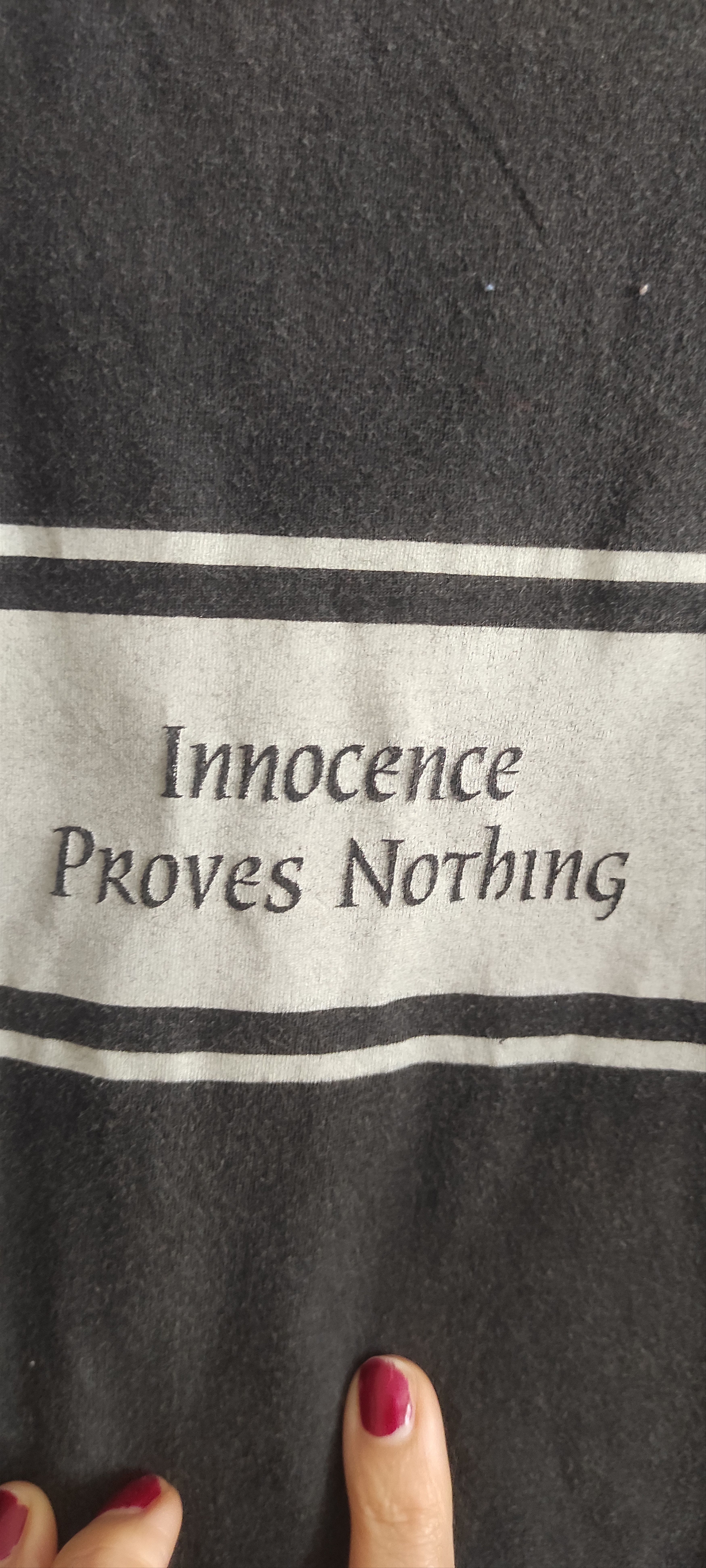 Vintage Warhammer Blue Grape Tee 1997 Innocence Proves Nothing Size US L / EU 52-54 / 3 - 19 Thumbnail