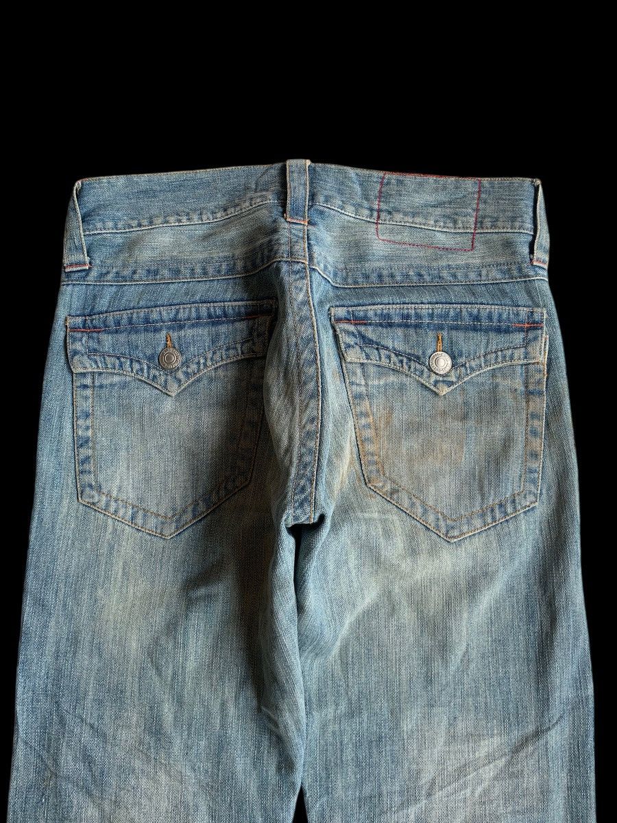 Tornado Mart FLARE💥 DOMINATE HANDCRAFTED JEANS PUNK STYLE DENIM☠️🎌 Size US 33 - 6 Thumbnail