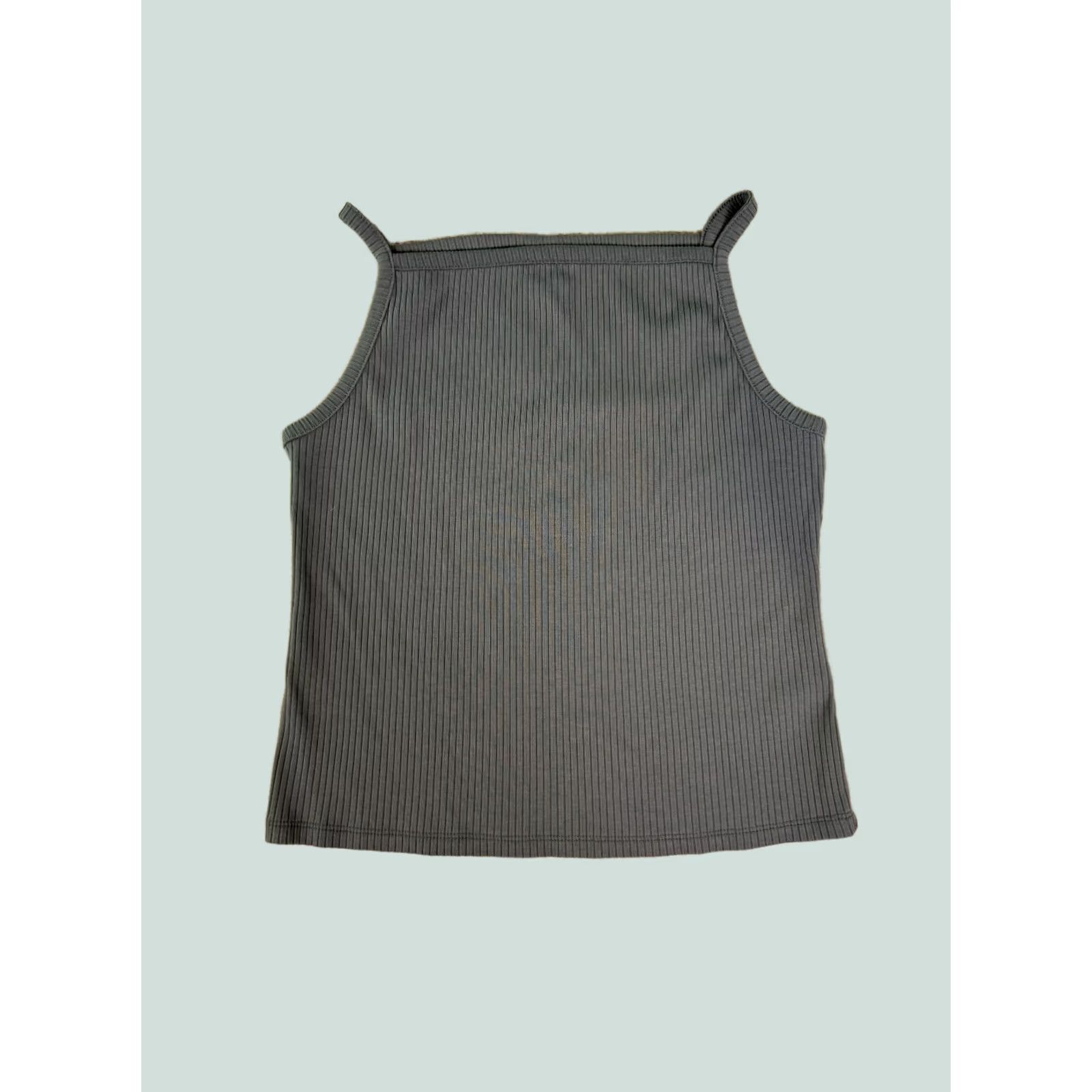 Old Navy Old Navy Women's Tank Top Gray Size Large Spaghetti Strap Rib-Knit Size L / US 10 / IT 46 - 1 Thumbnail