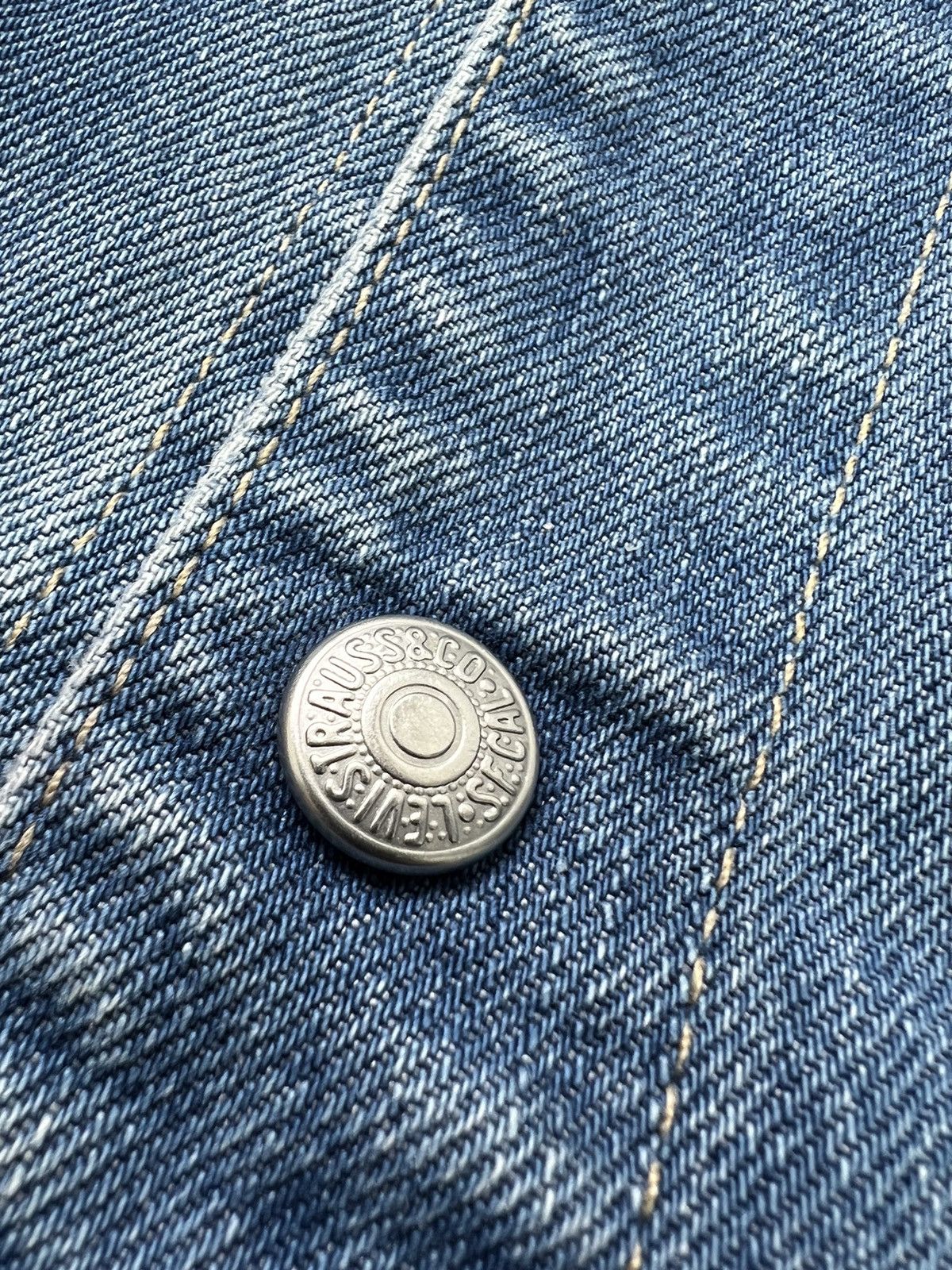 Levi's × Levi's Vintage Clothing × Vintage Levis Engineered Jeans Snap Button Denim Jacket Size US XL / EU 56 / 4 - 6 Thumbnail