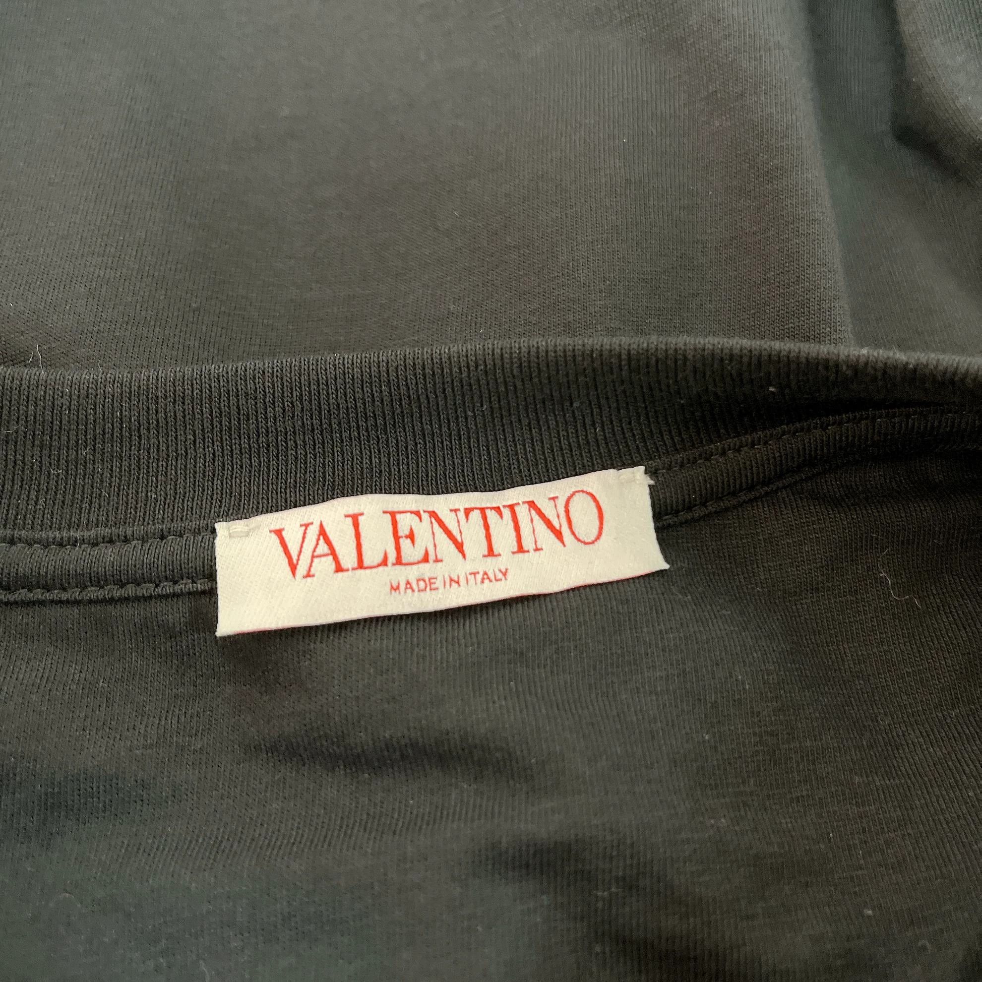Valentino Valentino Black Logo Print Short Sleeve Tee Size M Size US M / EU 48-50 / 2 - 7 Thumbnail
