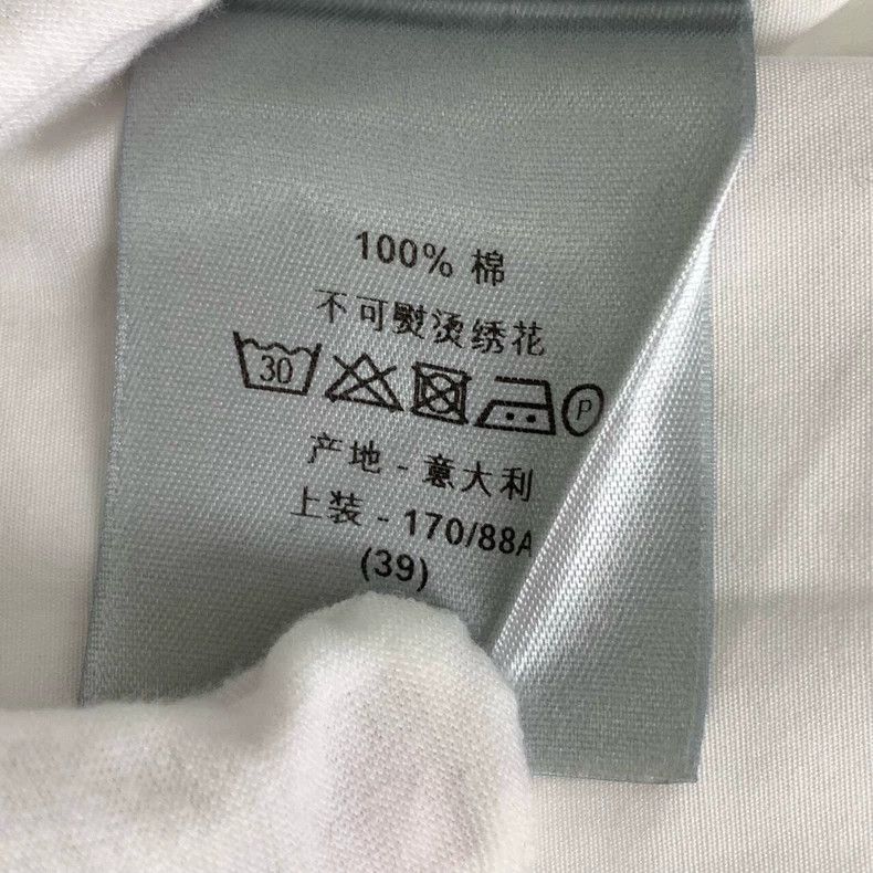 Dior Dior Size 39 White logo embroidered cotton long-sleeved shi Size US XXS / EU 40 - 8 Thumbnail