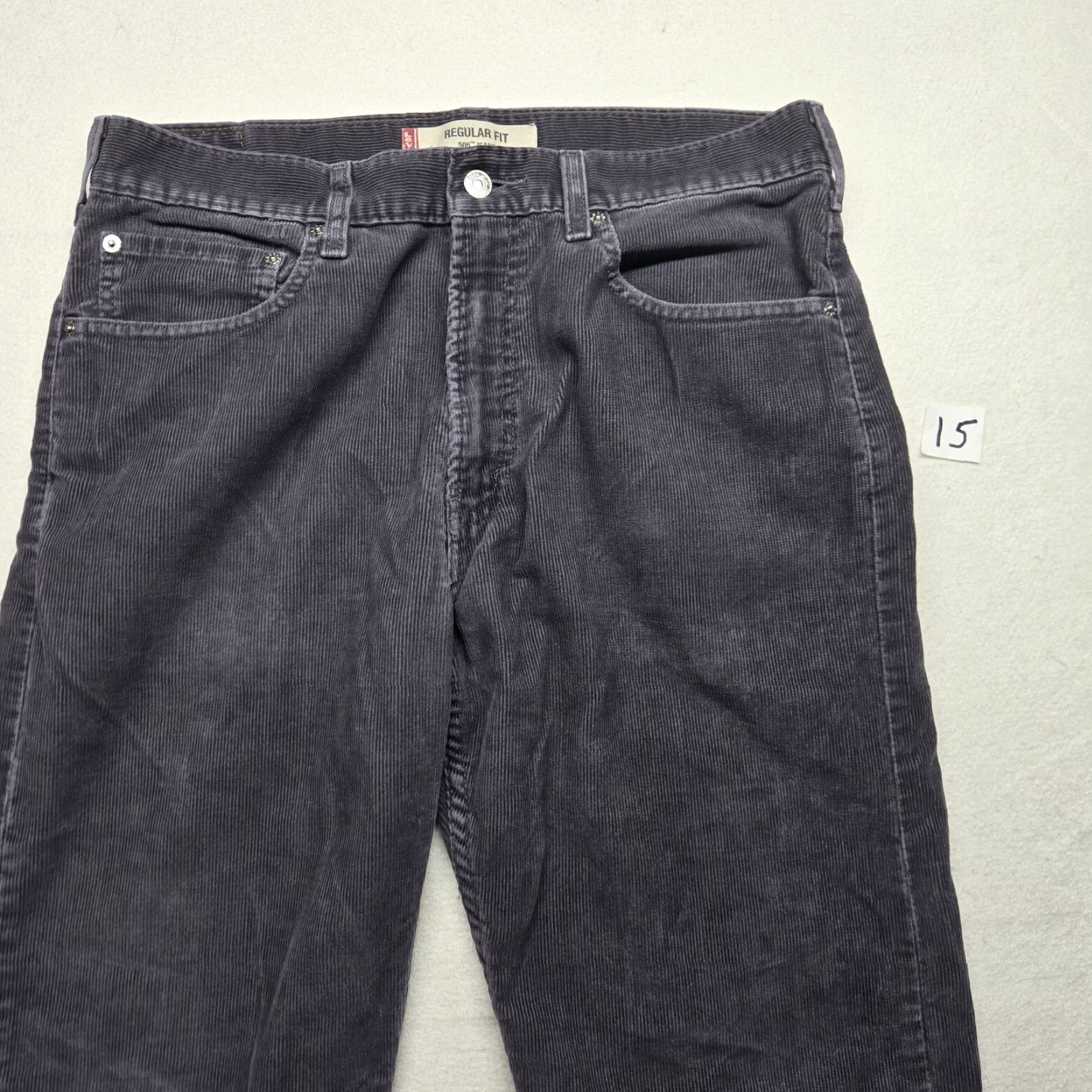 Levi's Levi's 505 Regular Fit Black Denim Jeans Adult Men's 34 x 34 Size US 34 / EU 50 - 2 Thumbnail