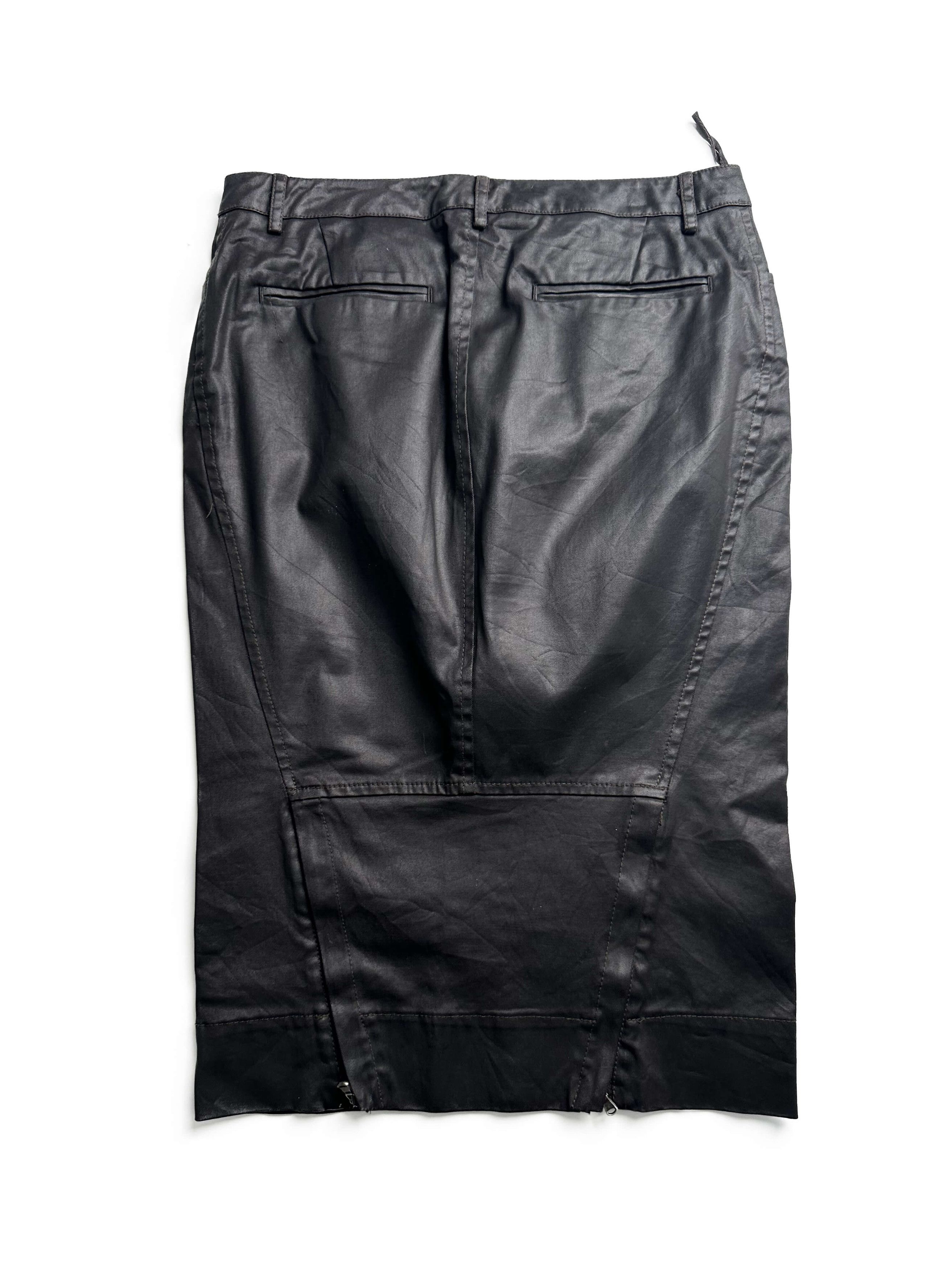 image of Ilaria Nistri Coated Skirt in Black, Women's (Size 27)
