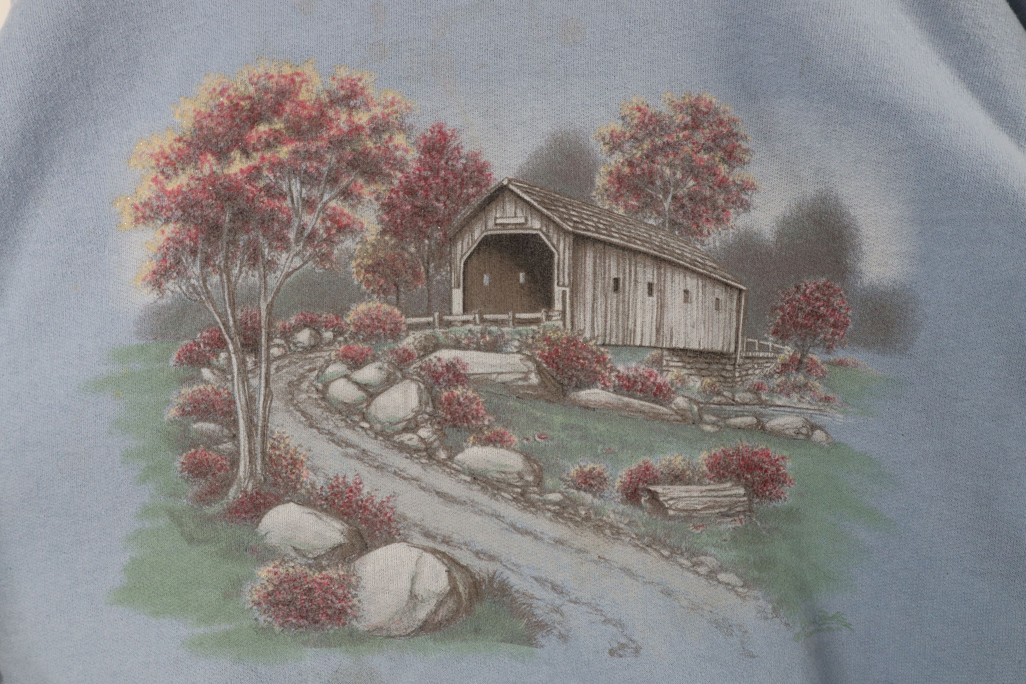 Vintage Vintage 90s Country Primitive Country Road Farm Sweatshirt Size XL / US 12-14 / IT 48-50 - 4 Thumbnail