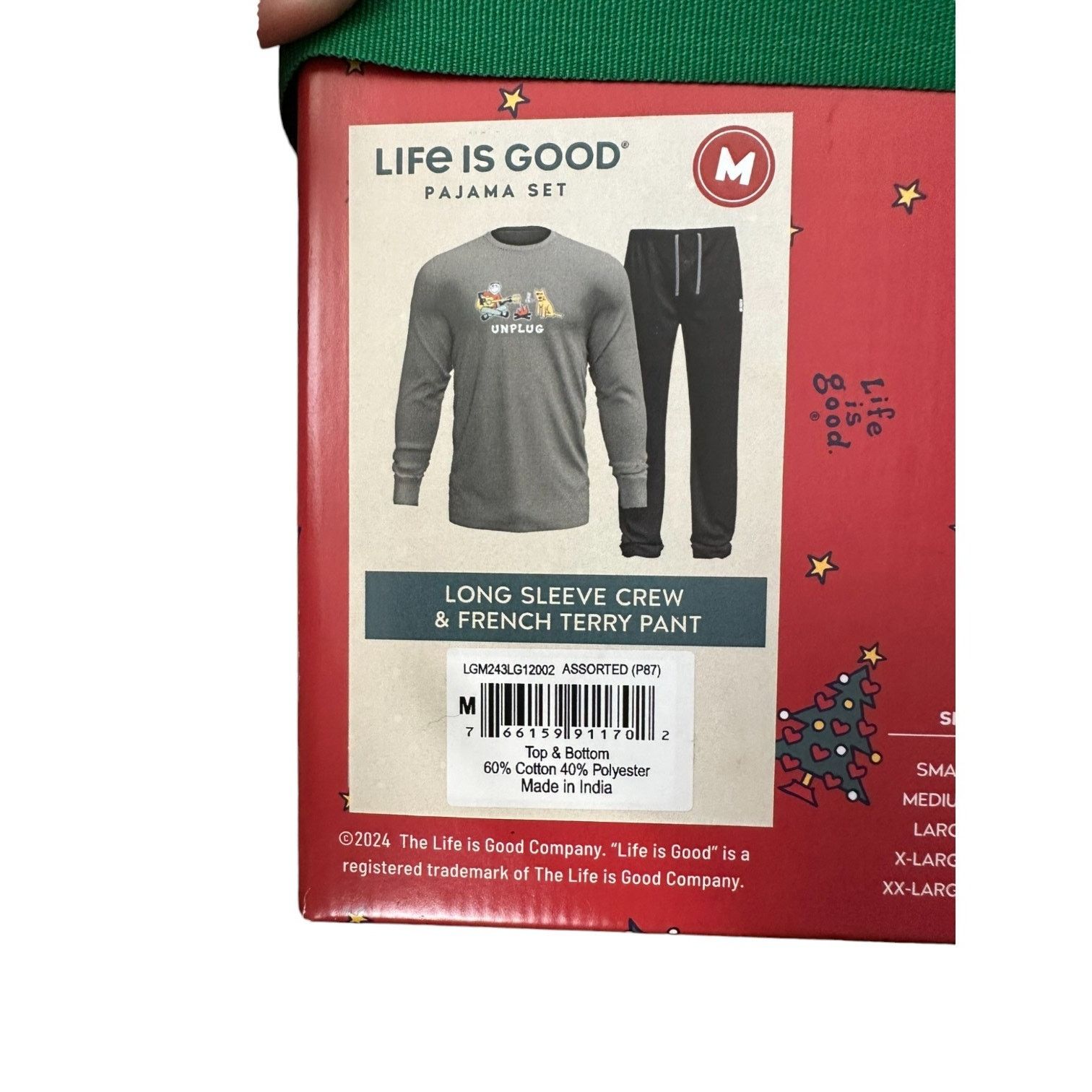 Life is Good Life is Good Jake and Rocket Unplug Campfire Men's 2 Pc Set Size 38 - 3 Thumbnail
