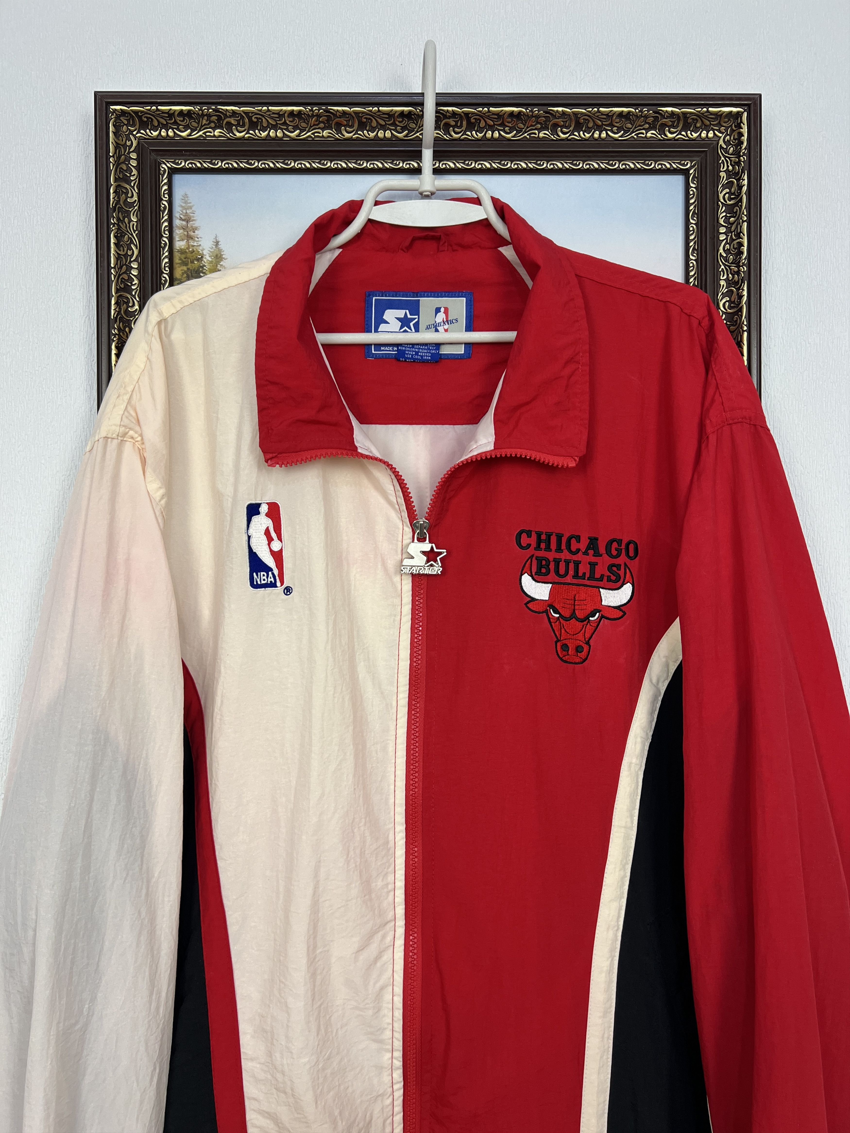 Starter Vintage 90's Starter Chicago Bulls NBA Warm Up Jacket Size US L / EU 52-54 / 3 - 2 Thumbnail