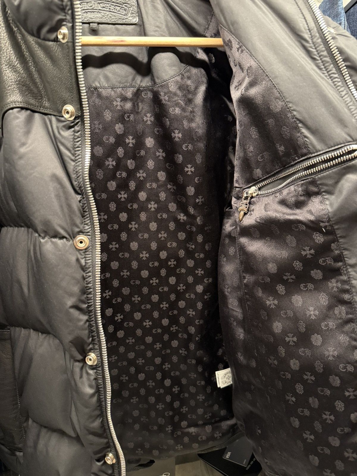 Chrome Hearts Chrome Hearts Leather Fleur goose down jacket Size US L / EU 52-54 / 3 - 12 Thumbnail