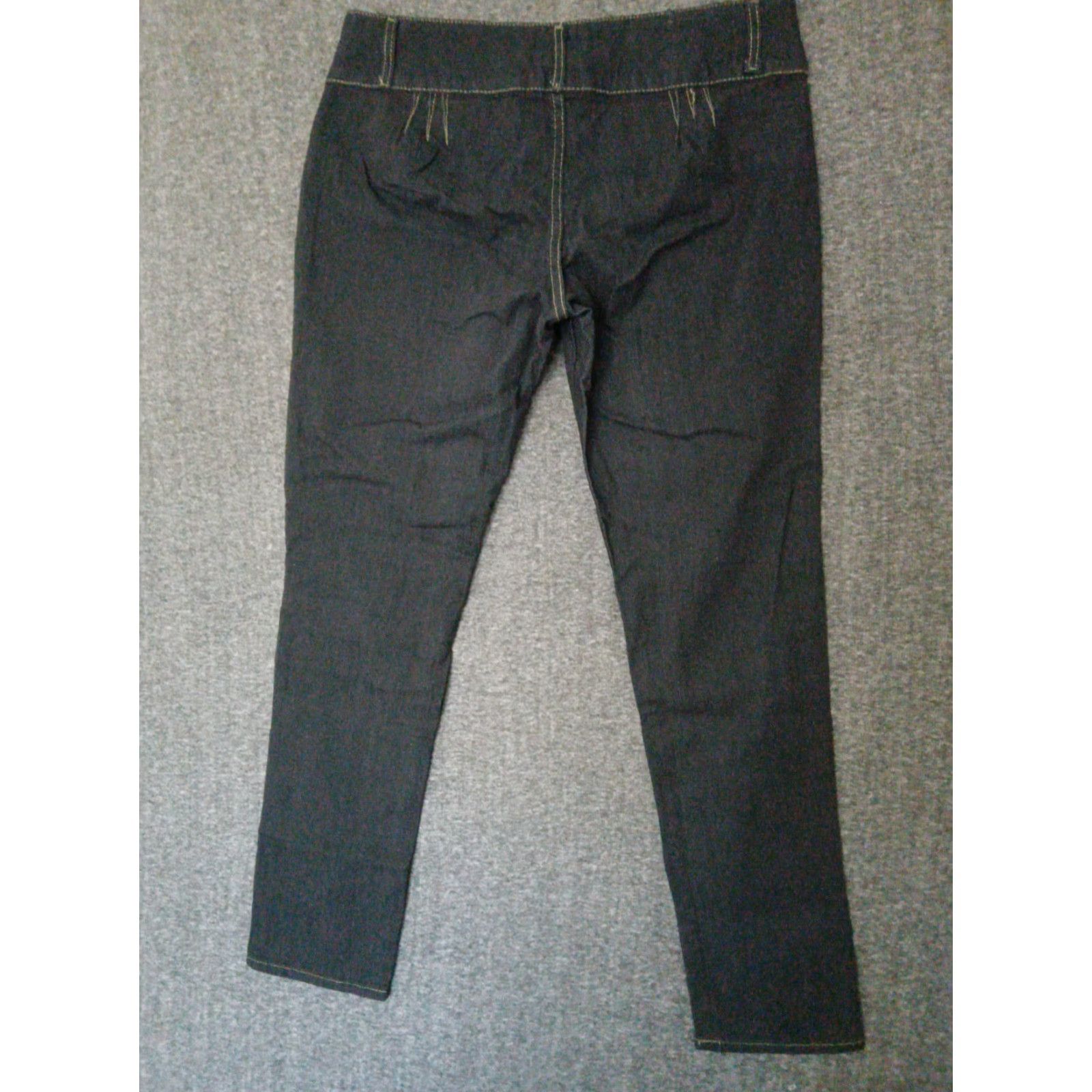 Vintage Unbranded Jeans 3 Button Closure Dark Wash Skinny Black Women's 19/20 Size 40" / US 18 - 2 Thumbnail