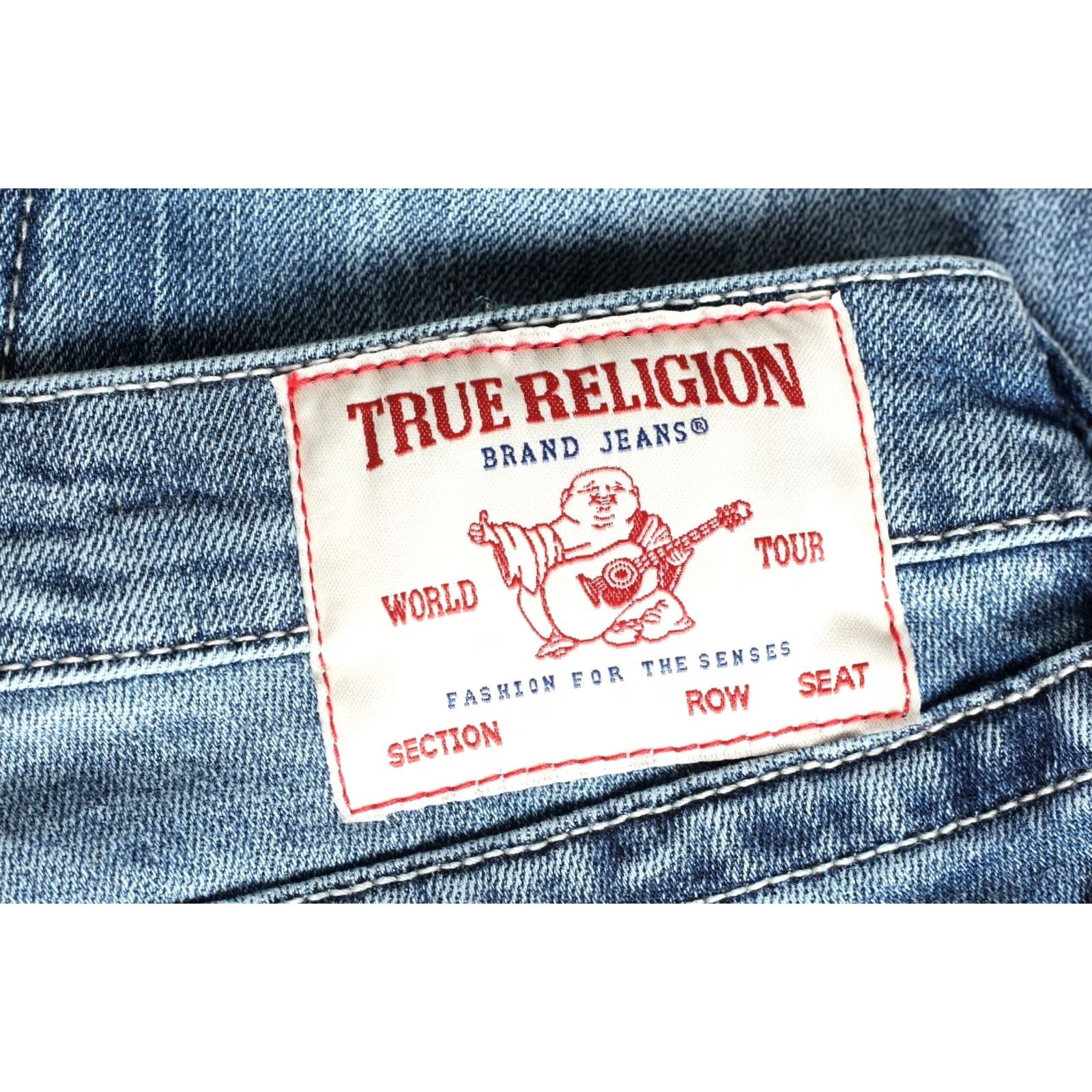 True Religion TRUE RELIGION Jeans Women Flared Bootcut Low Rise W29 Inseam 32" Blue Knit Denim Pocket 5-Pocket Design Stretch Adult Womens Size 29" - 5 Thumbnail