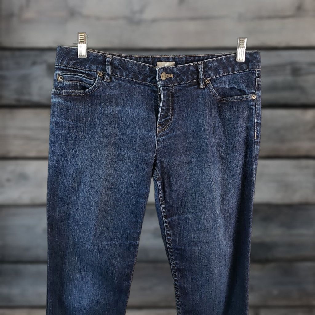 J. Jill J Jill Womens Slim Leg Jeans Sz 6P Blue Dark Wash Mid Rise Jeans Slim Leg Womens 6P Vintage: No Herren? Size 28" / US 6 / IT 42 - 1 Thumbnail