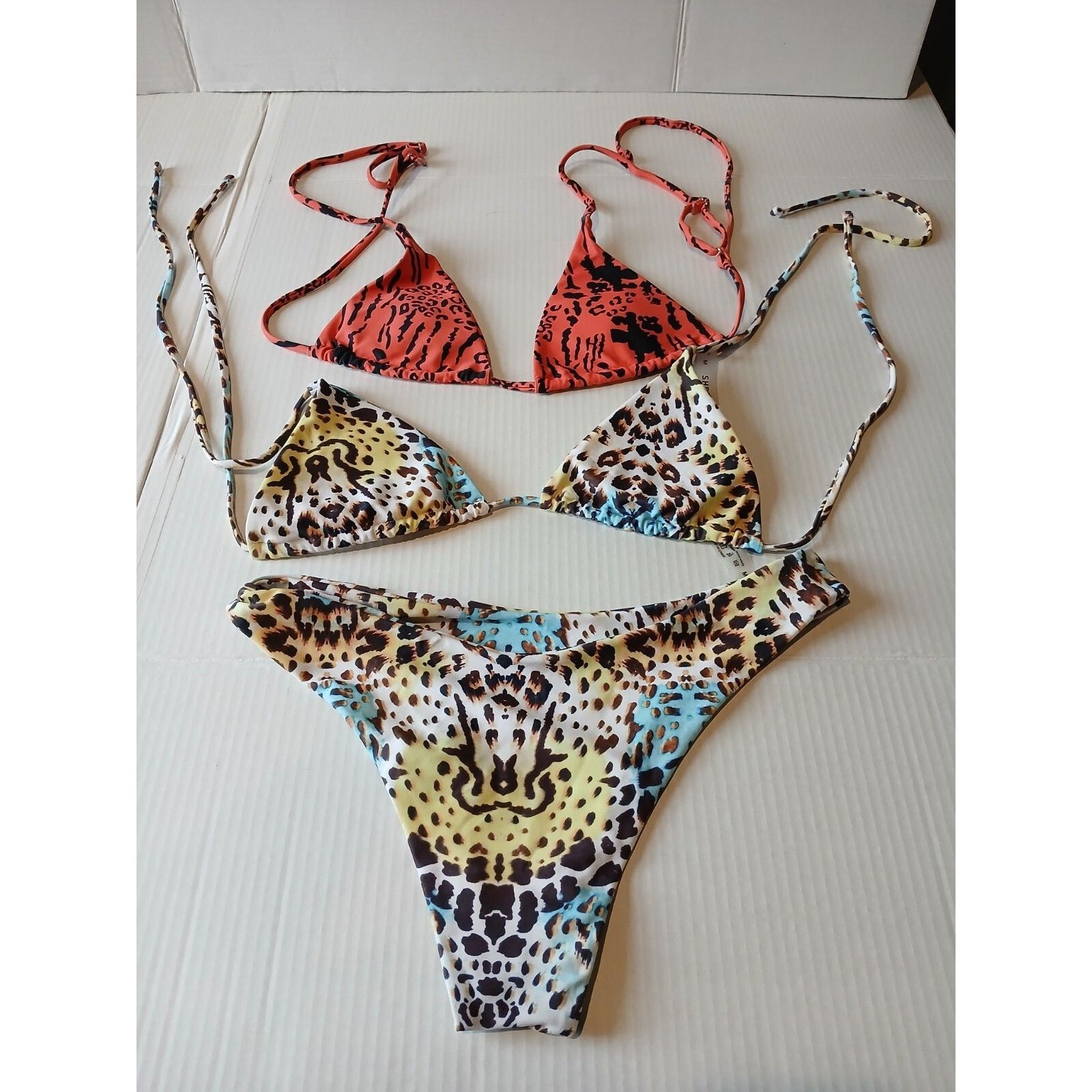 Shein SHEIN (Medium) 2 Piece Swim Suit with Extra Multicolor Top Size ONE SIZE - 5 Thumbnail