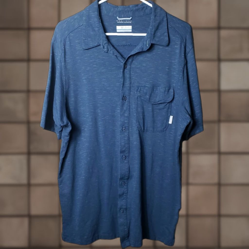 Vintage Columbia Shirt Men Outdoor Omni Wick Buttonfront Collared Hiking Size L Blue Size US L / EU 52-54 / 3 - 1 Thumbnail