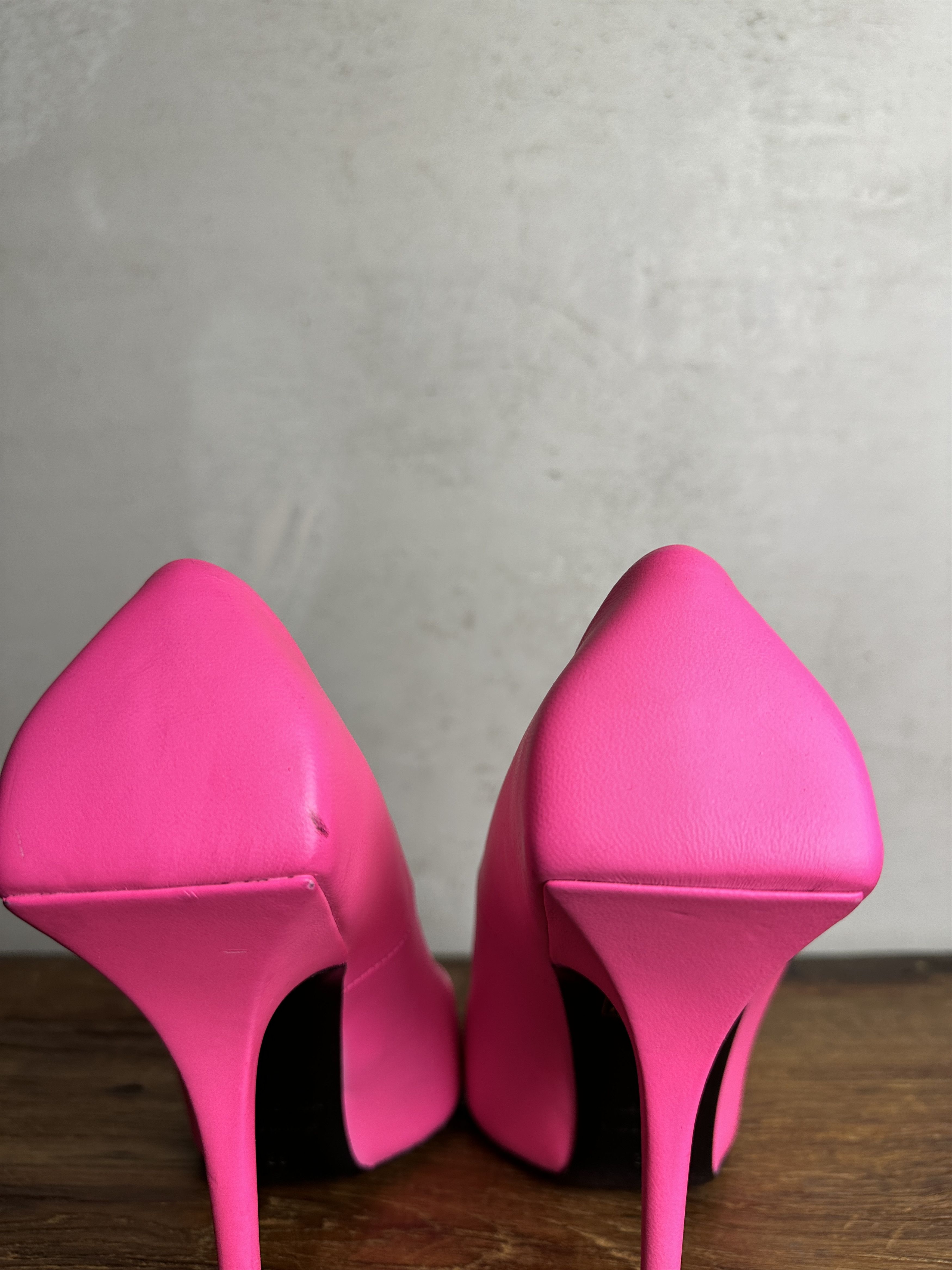 Balenciaga Balenciaga Knife Leather Pink Heels Size US 9 / IT 39 - 9 Thumbnail