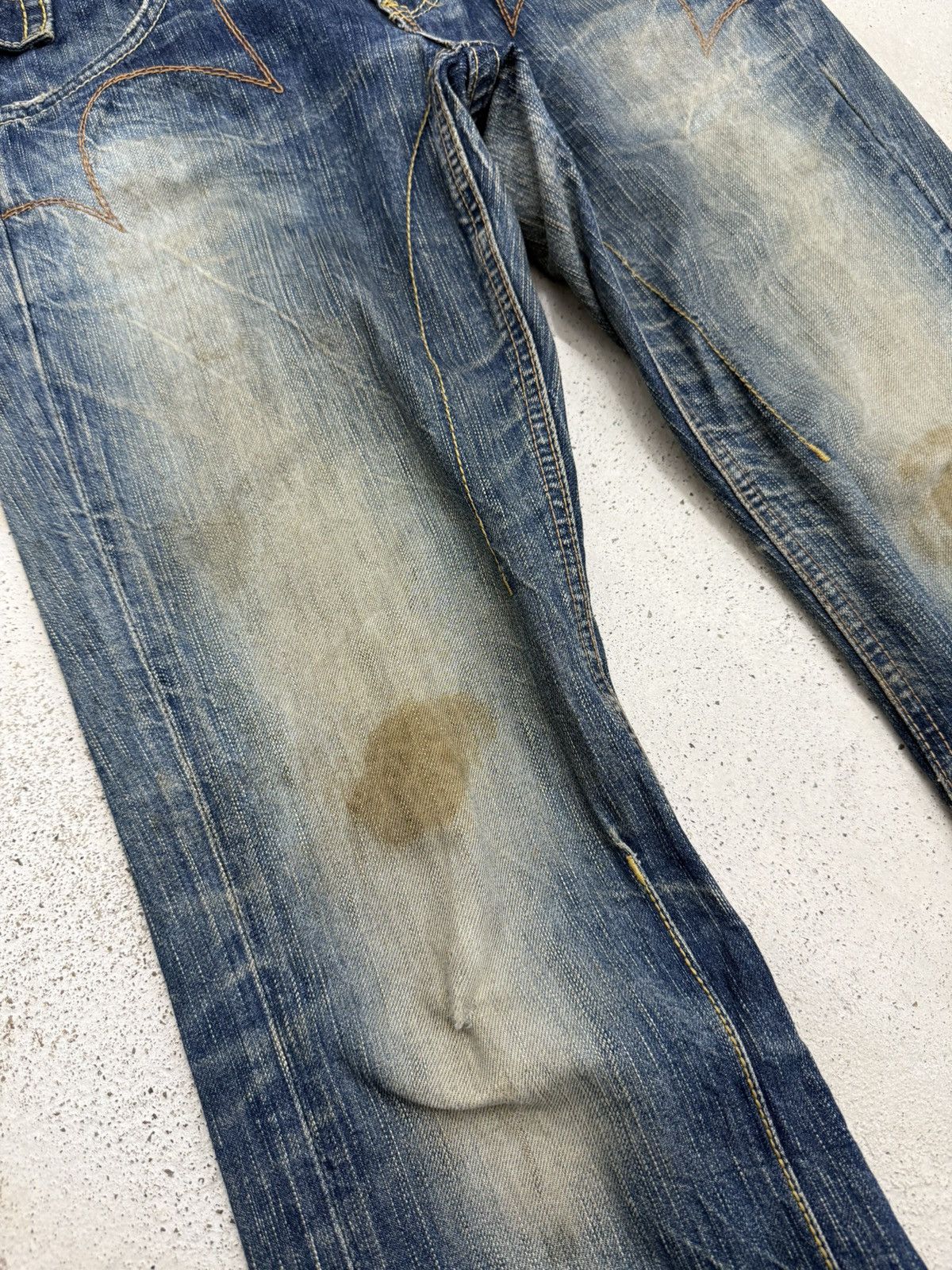 Edwin Vintage Edwin Blue Trip 503 Mudwash Dirty Distress Denim Size US 30 / EU 46 - 7 Thumbnail