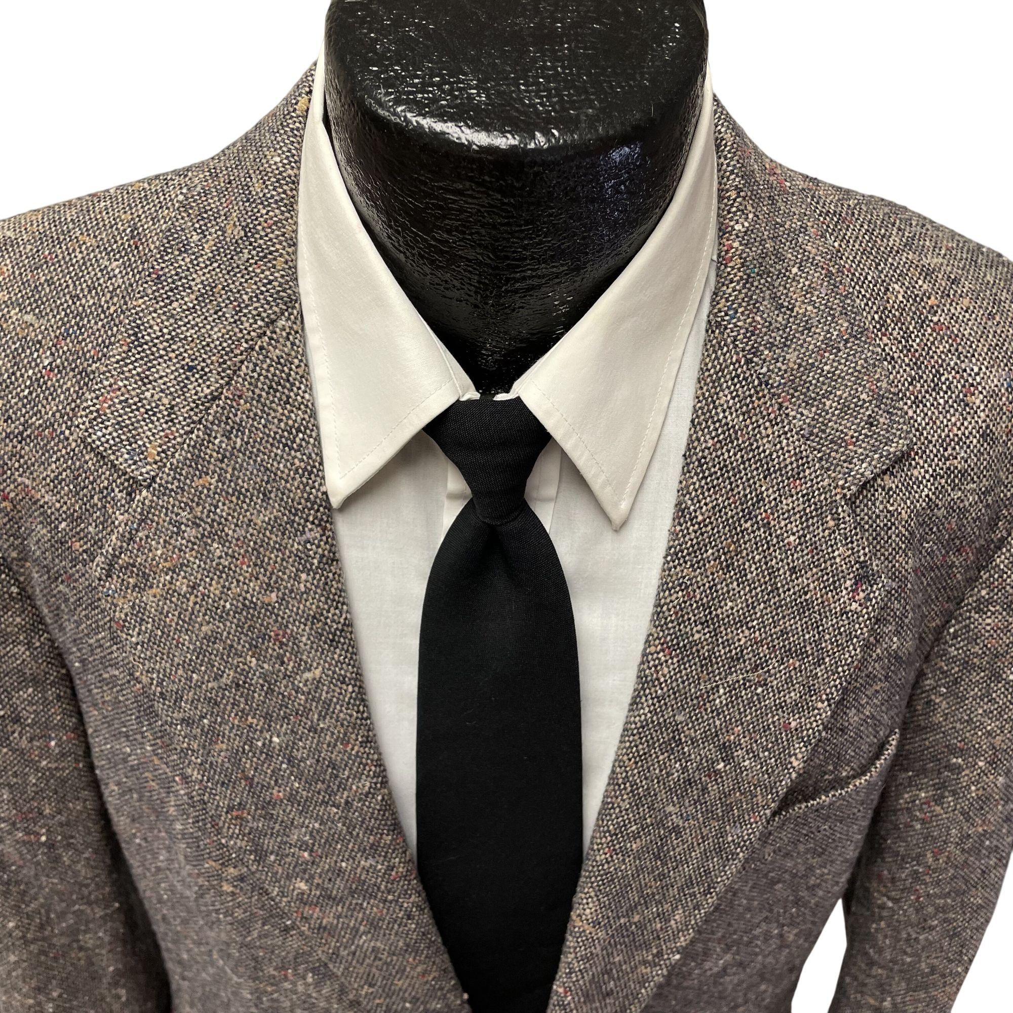 Sears Vtg Gray Beige Multicolor FLECK Donegal TWEED Sport Coat Size 40R - 2 Thumbnail