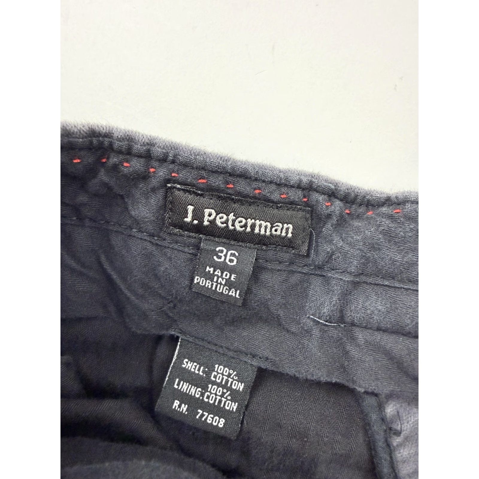 Vintage VINTAGE J. Peterman Pants Mens 36x25 Gray Lined Chino Straight Leg Casual Cotton Pants Mens 36 Gray Chino Straight Leg Lined Size US 36 / EU 52 - 7 Thumbnail