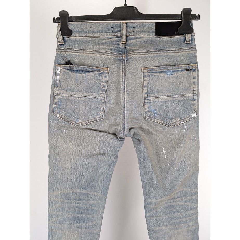 Amiri o1rshd1 MX1 Plaid Jeans in Clay Indigo Size US 30 / EU 46 - 13 Thumbnail