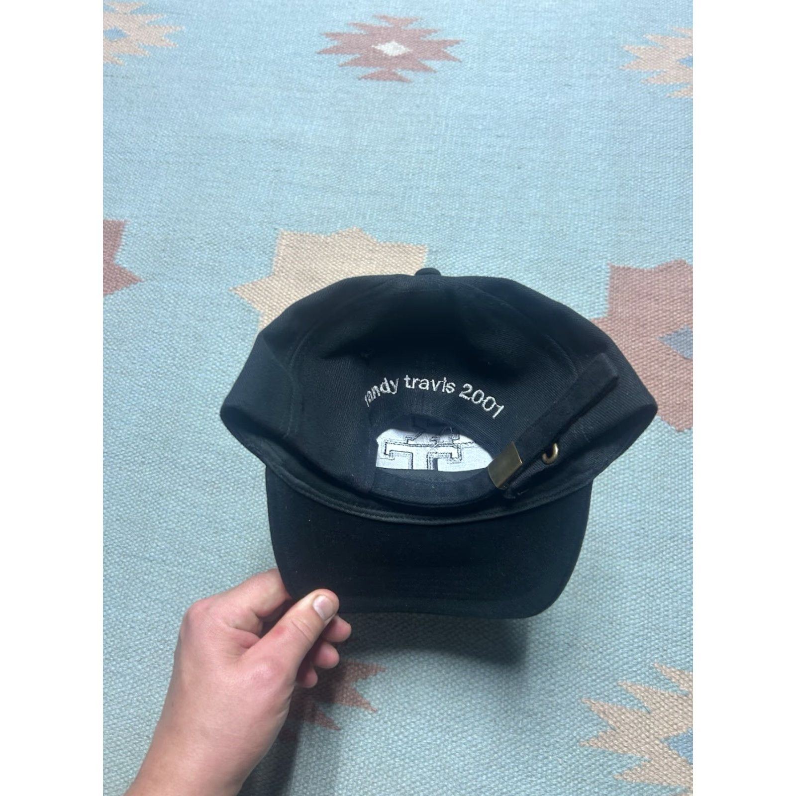 Vintage VINTAGE Randy Travis Strapback Hat Cap Black Adjustable Men Size ONE SIZE - 4 Thumbnail