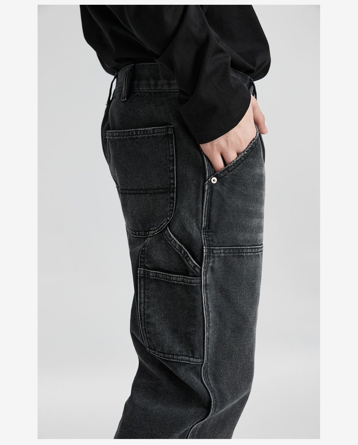 Designer × Japanese Brand × Vintage workwear double knee washed faded yuppie jeans Size US 30 / EU 46 - 3 Thumbnail