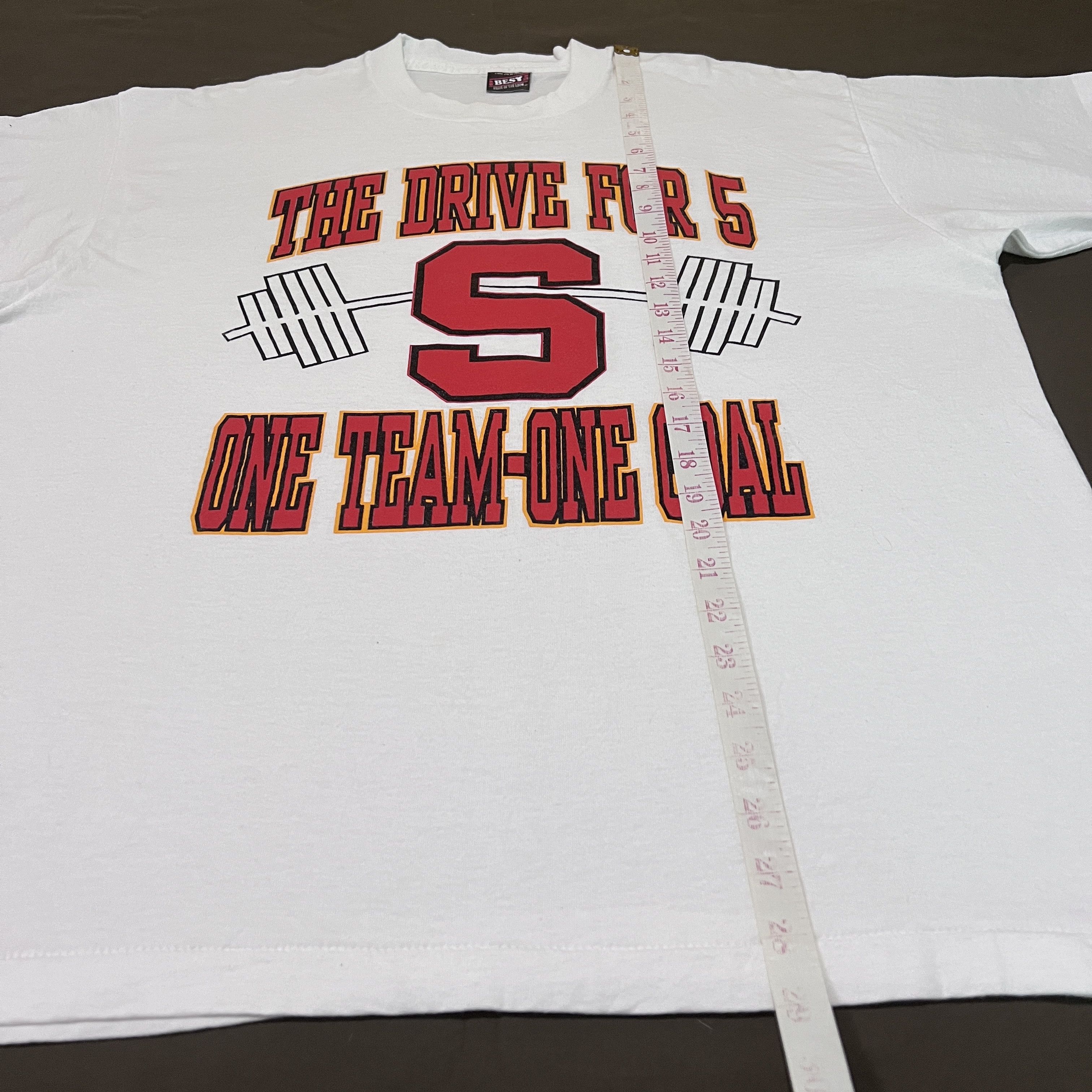 Rap Tees × Vintage Vintage 90s the drive for 5 one team one goal quotes Tee XL Size US XL / EU 56 / 4 - 6 Thumbnail