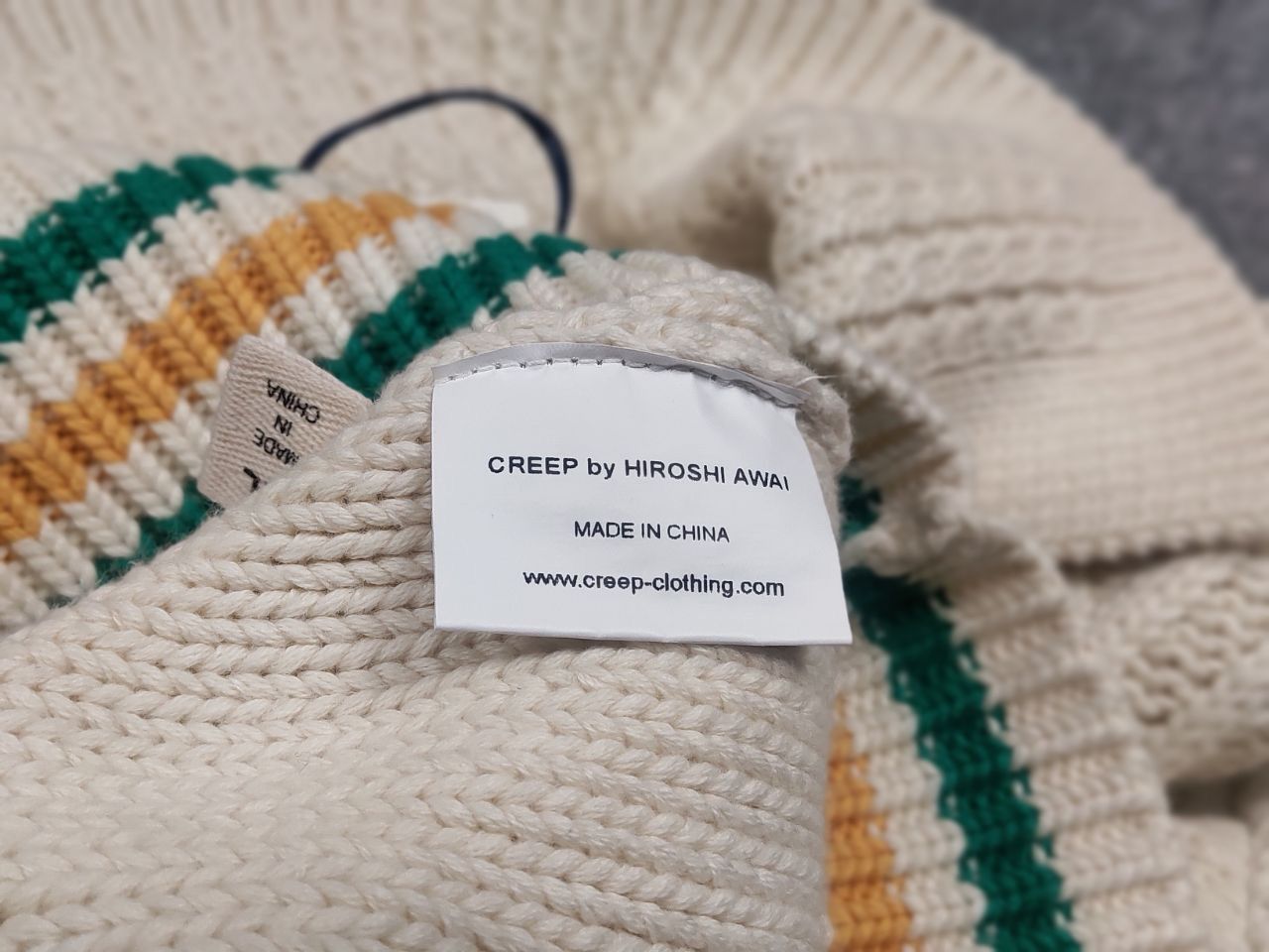 Creep Creep by Hiroshi Awai Design Beige Knit Bottom Cardigan Size US XL / EU 56 / 4 - 18 Thumbnail