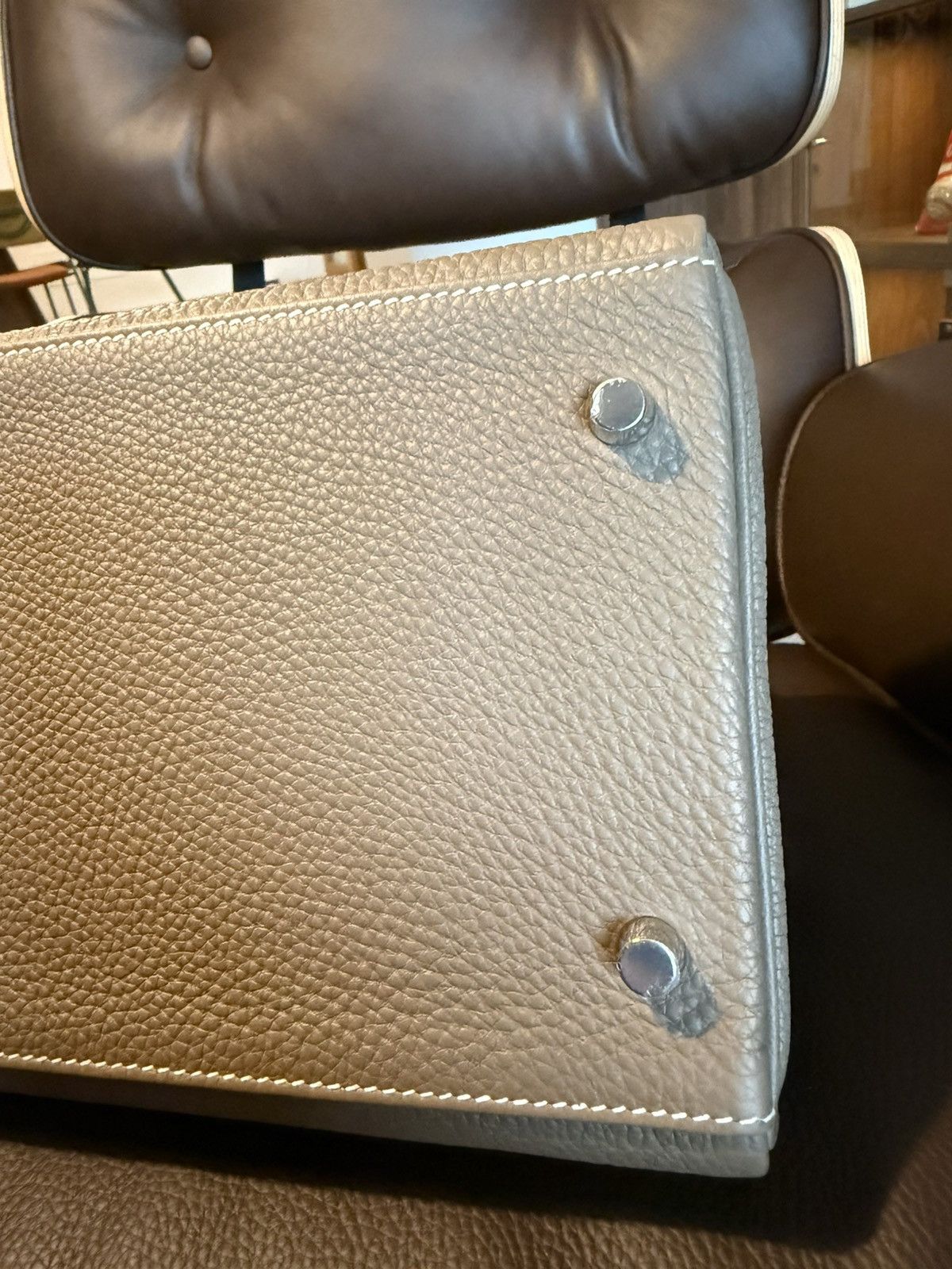 Hermes Hermès MAXI Kelly 42 Togo Leather Étoupe Size 42 - 5 Thumbnail