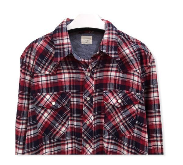 Japanese Brand Japanese Brand Back Number Plaid Tartan Flannel Shirt 👕 Size US M / EU 48-50 / 2 - 3 Thumbnail