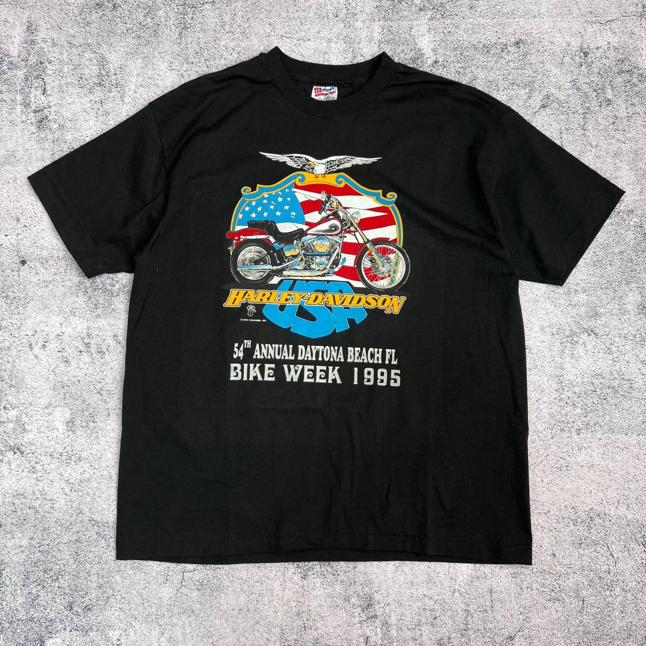 Harley Davidson × Vintage Harley-Davidson Vintage 90s Daytona Beach 1995 T-Shirt XL Size US XL / EU 56 / 4 - 1 Thumbnail