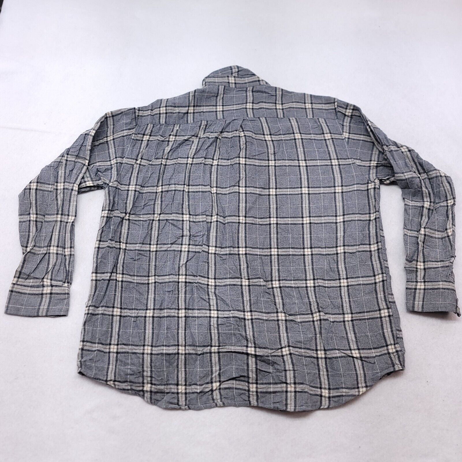 Croft & Barrow Croft & Barrow Windowpane Flannel Shirt Mens Size XL Gray Size US XL / EU 56 / 4 - 10 Thumbnail