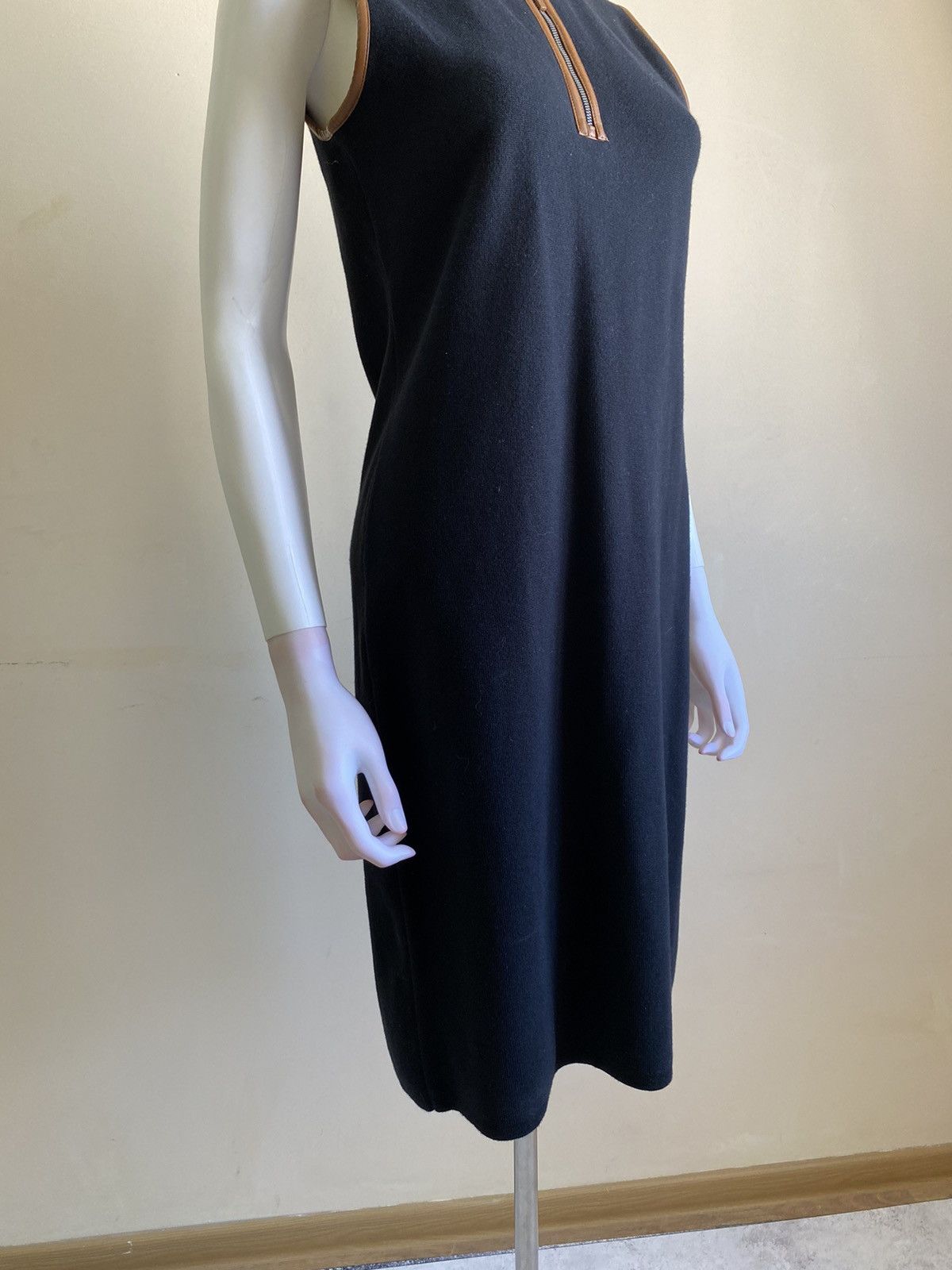 Lauren Ralph Lauren Lauren Ralph Lauren Leather Patch Round Neck Knit Dress Size S / US 4 / IT 40 - 5 Thumbnail