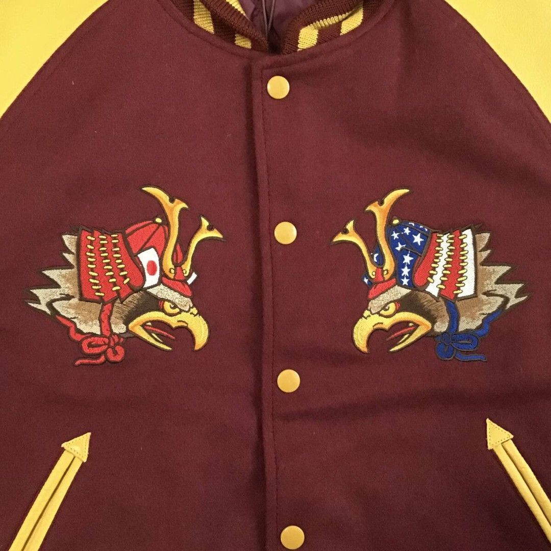 Bape × Undefeated 2012 Undefeated × BAPE leather varsity jacket a bathing ape Size US L / EU 52-54 / 3 - 4 Thumbnail