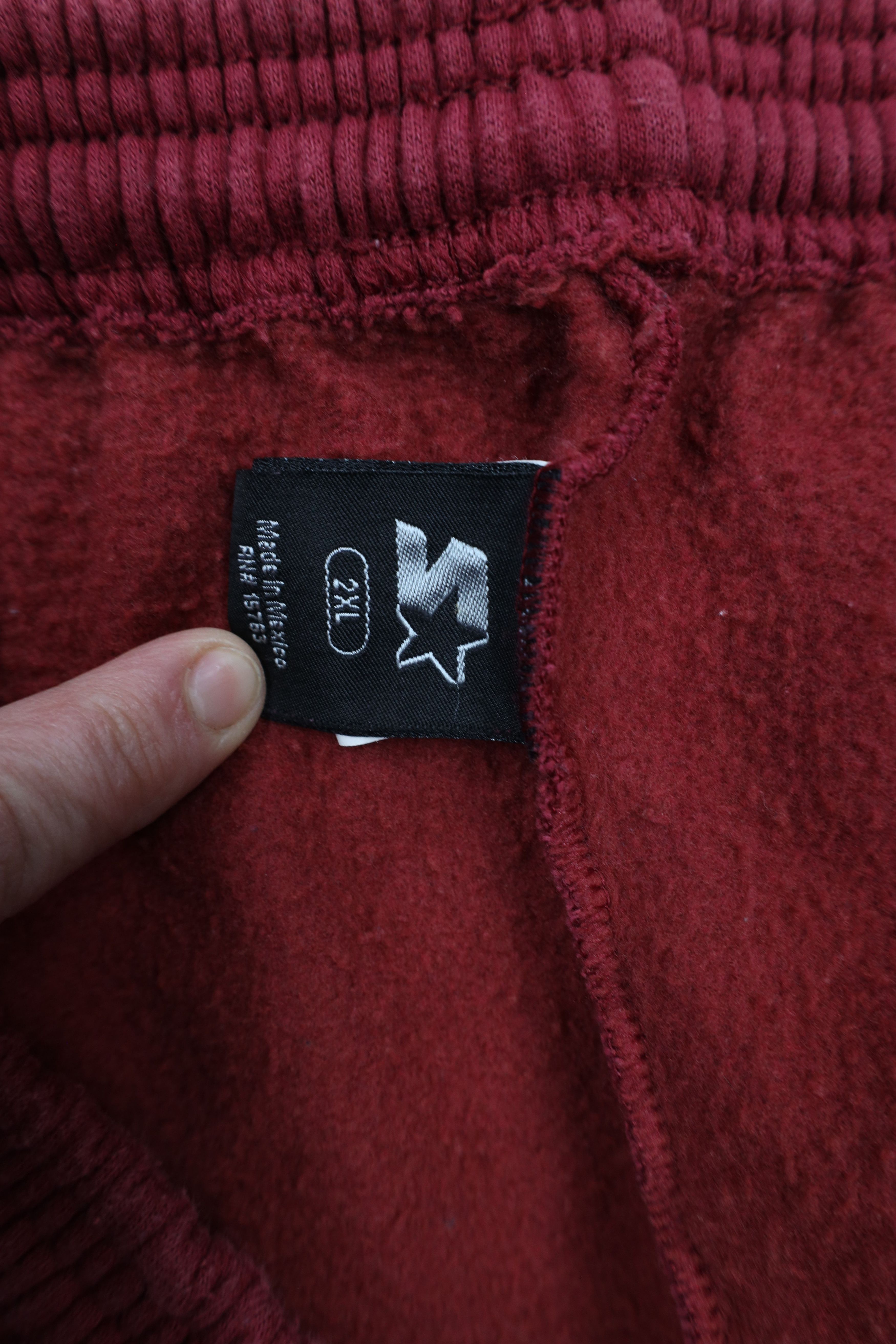 Starter × Vintage Vintage 90s Starter Heavyweight Sweatpants Joggers Red Size US 40 / EU 56 - 11 Thumbnail