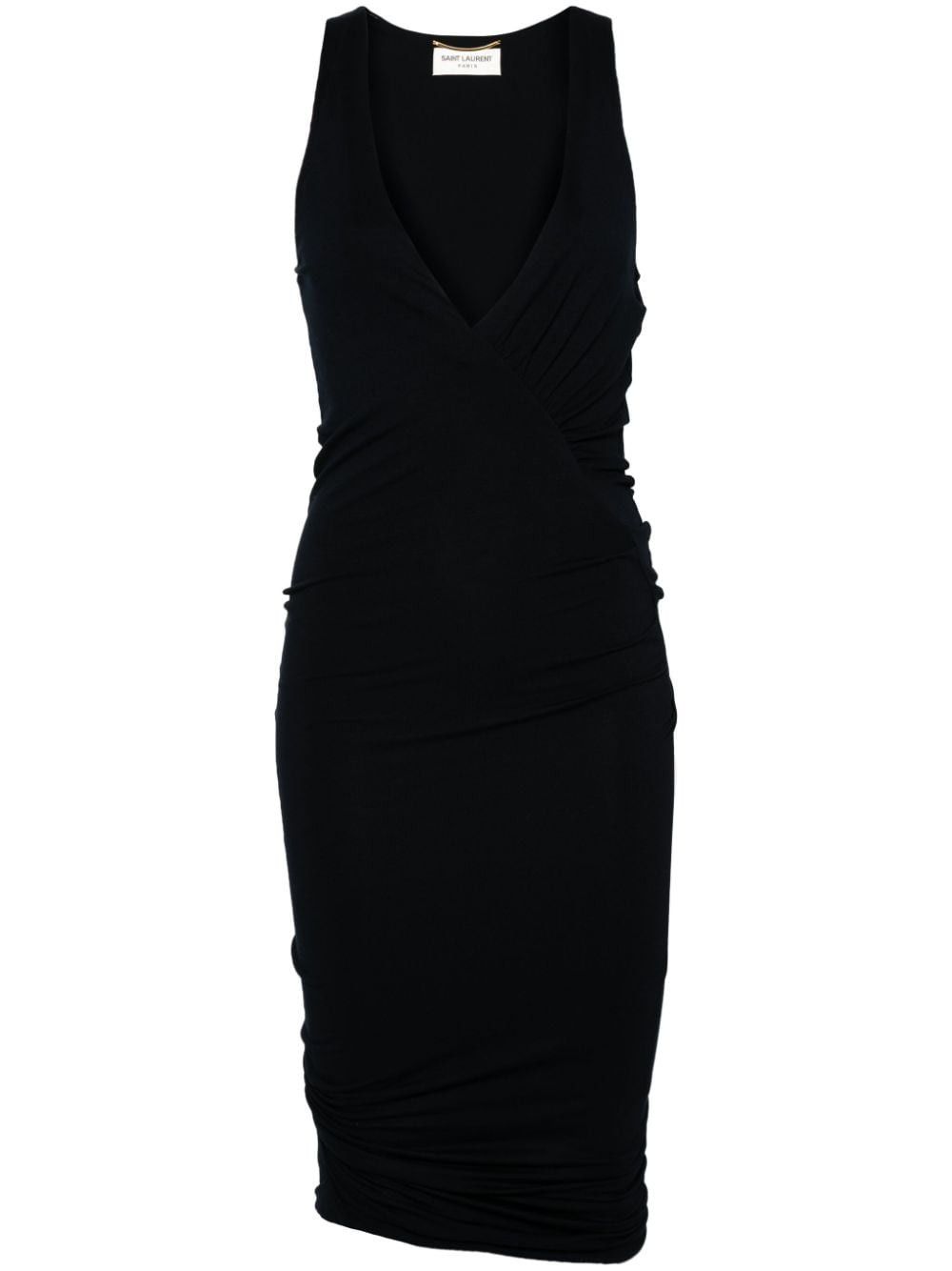 Saint Laurent Paris V-NECKED SLEELVESS DRESS Size S / US 4 / IT 40 - 1 Thumbnail
