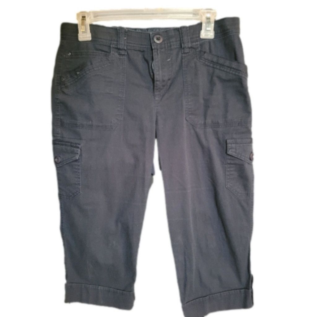Unknown London Unknown Source,dark blue cargo cropped pants, Size 8P, nwot Size 30" / US 8 / IT 44 - 1 Thumbnail
